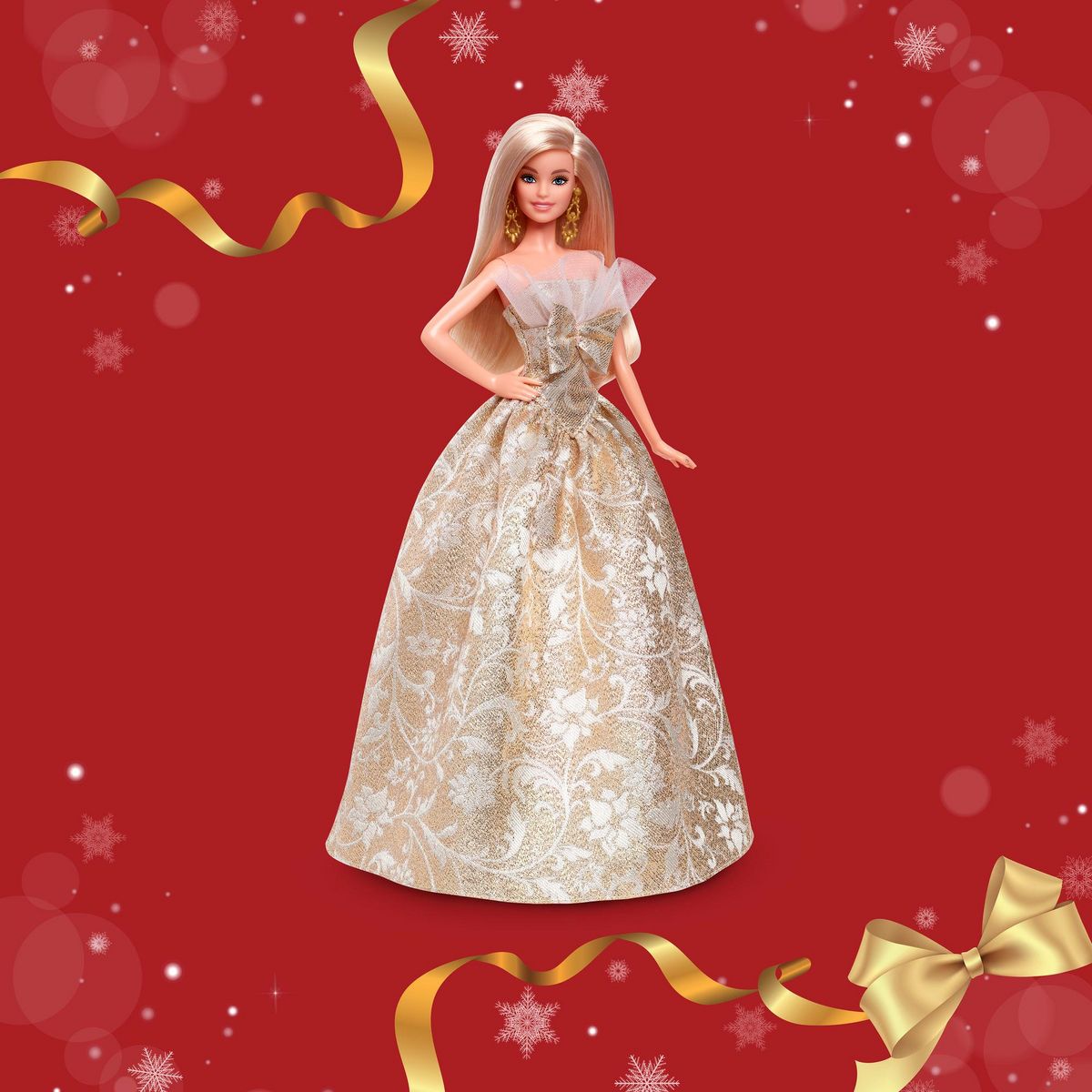 MATTEL Poupée Barbie Joyeux Noel Blonde