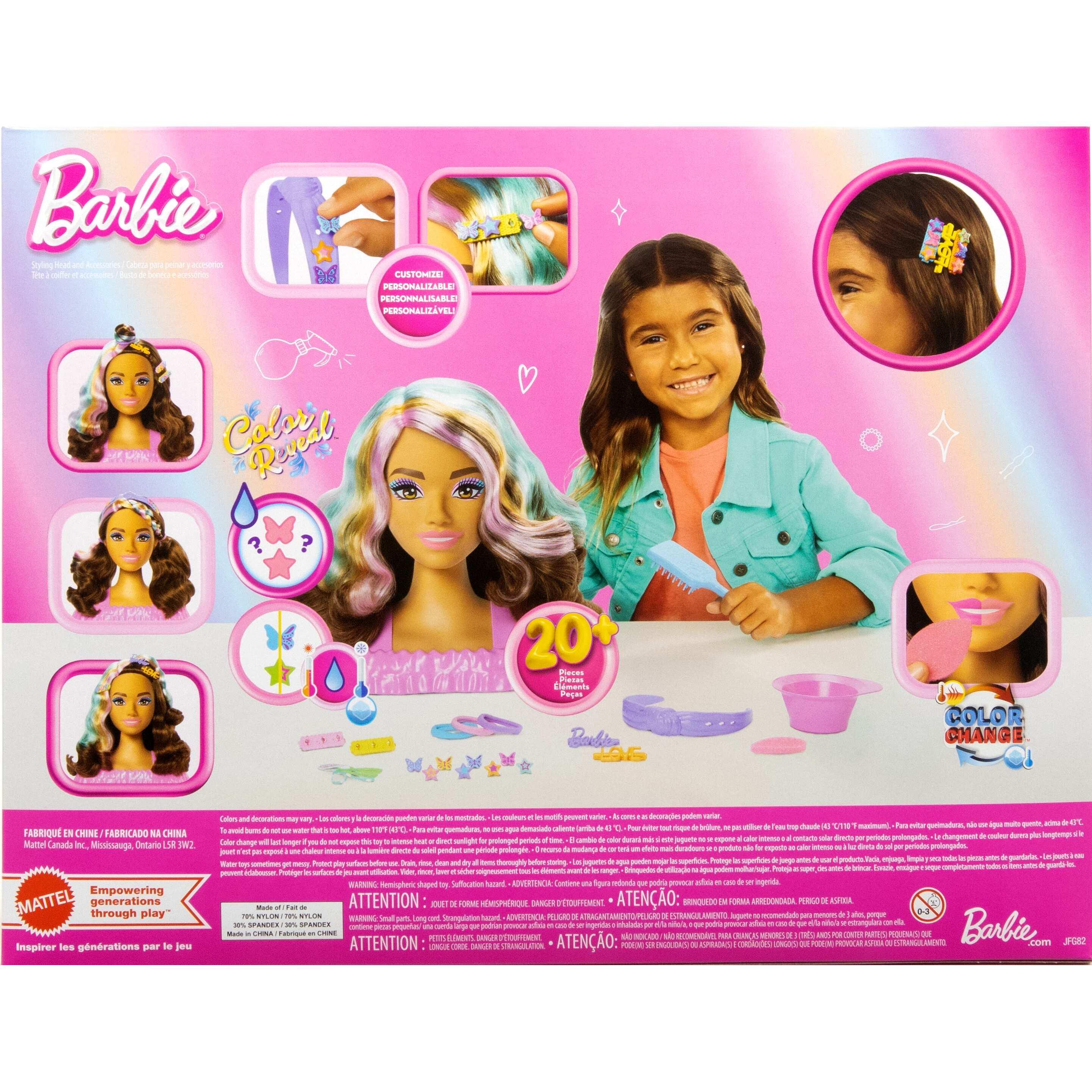 Voir la diapositive 4 : BARBIE Tête à coiffer Barbie - Brune