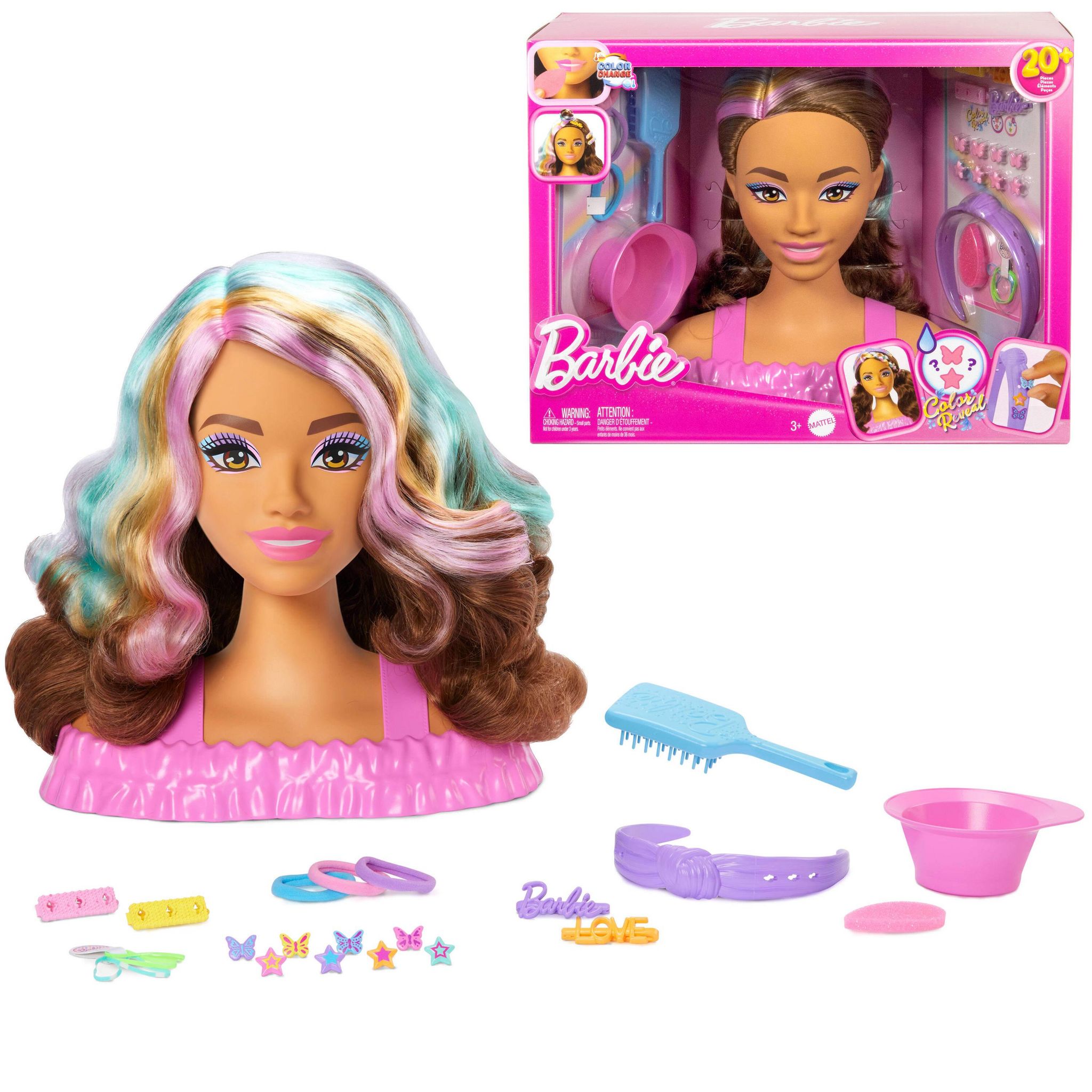 Voir la diapositive 5 : BARBIE Tête à coiffer Barbie - Brune
