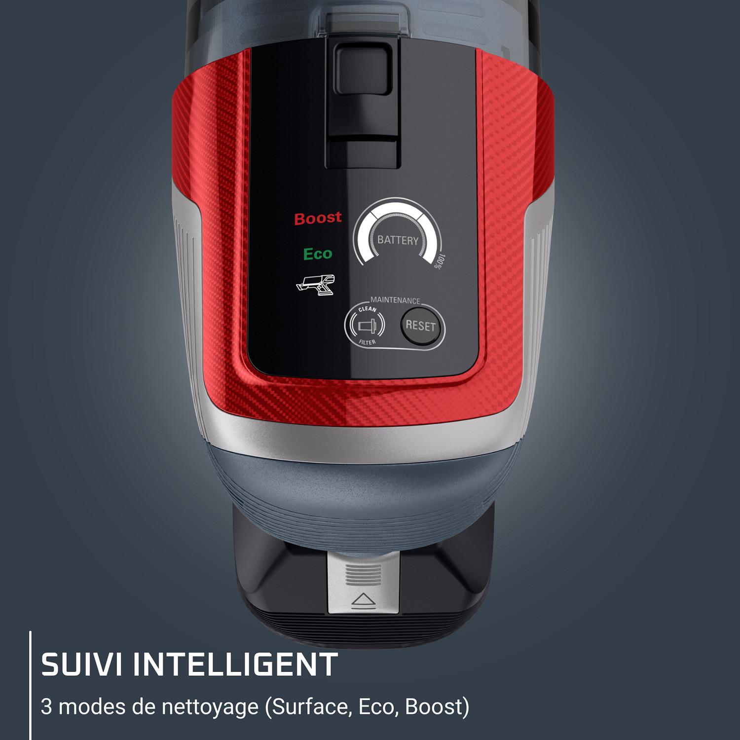Voir la diapositive 4 : ROWENTA Aspirateur balai RH6472 - Rouge et gris