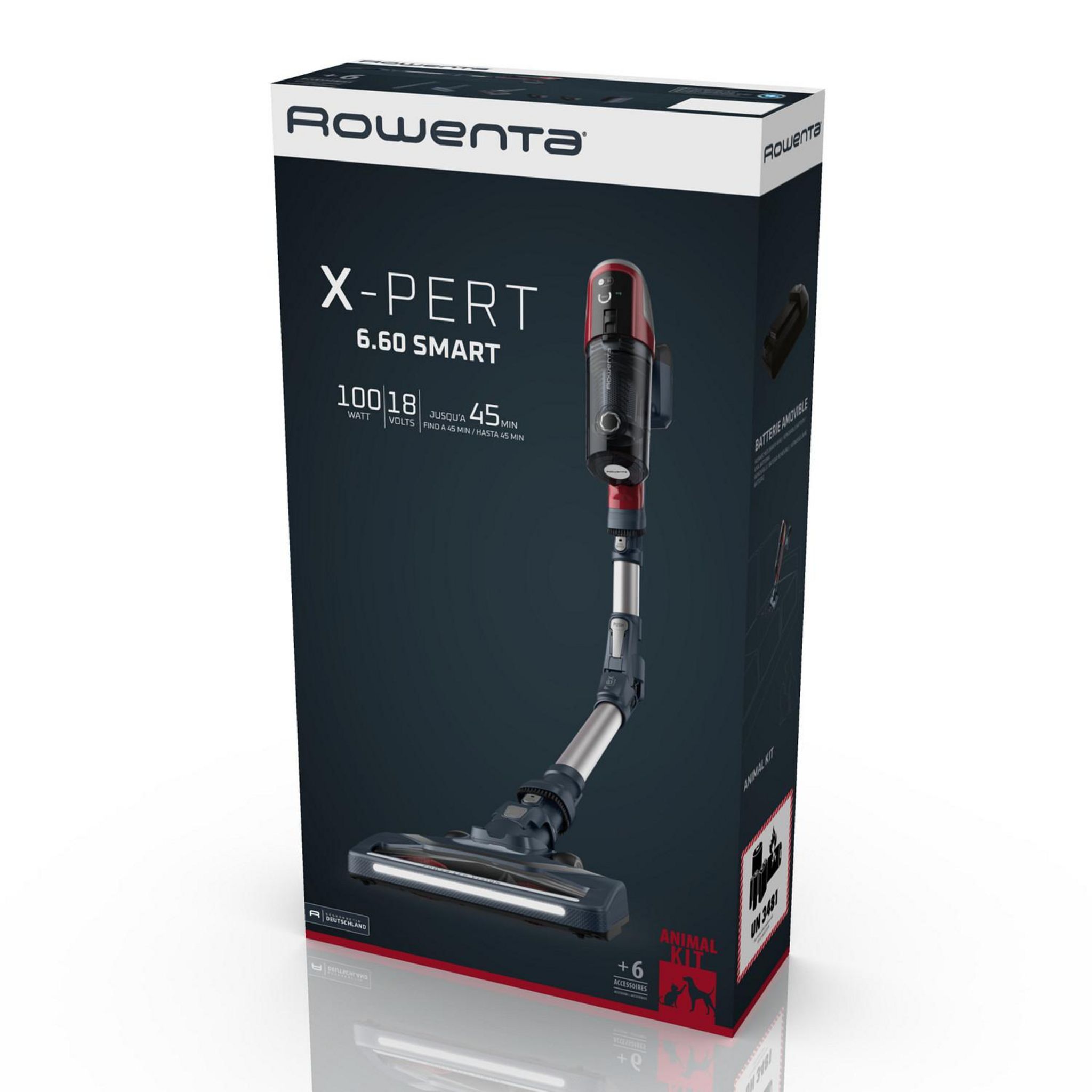 Voir la diapositive 8 : ROWENTA Aspirateur balai RH6472 - Rouge et gris