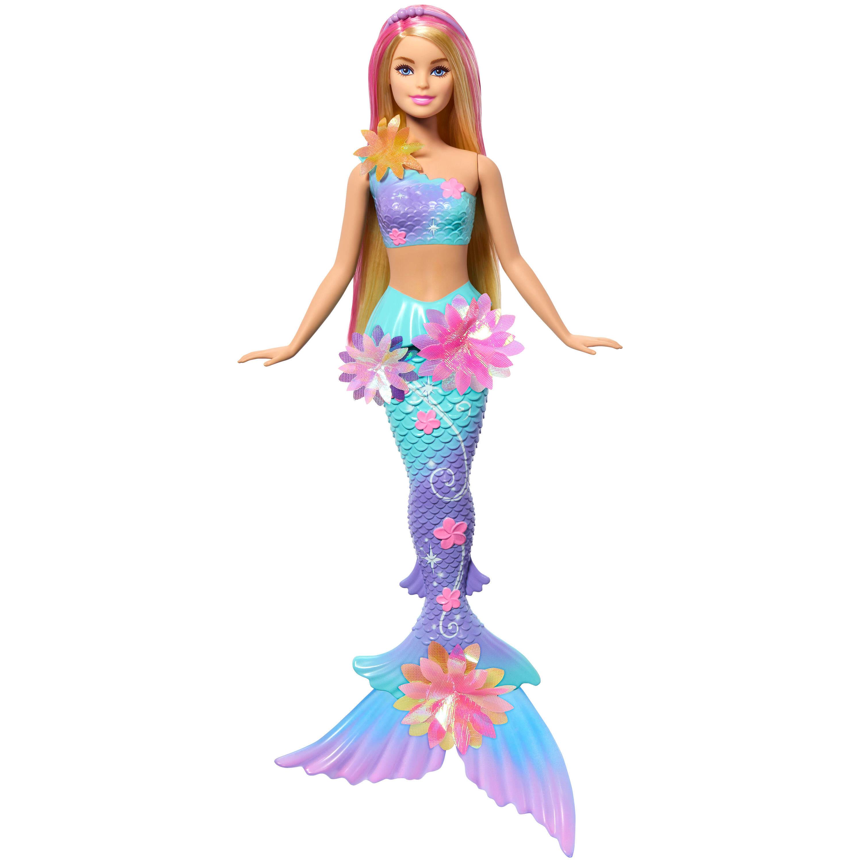 Voir la diapositive 3 : BARBIE Poupée Barbie Sirène Fleurs Magiques Blonde