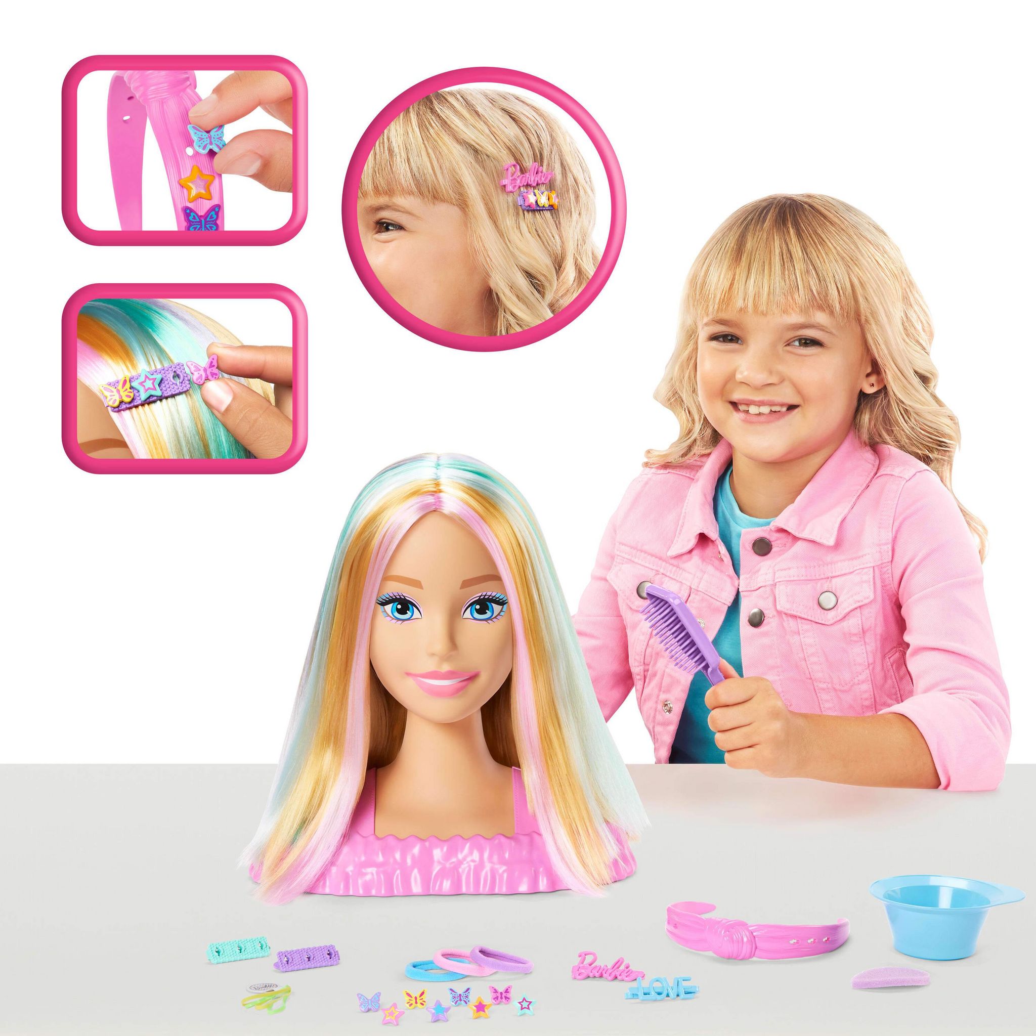 Voir la diapositive 4 : BARBIE Tête à coiffer Barbie - Blonde