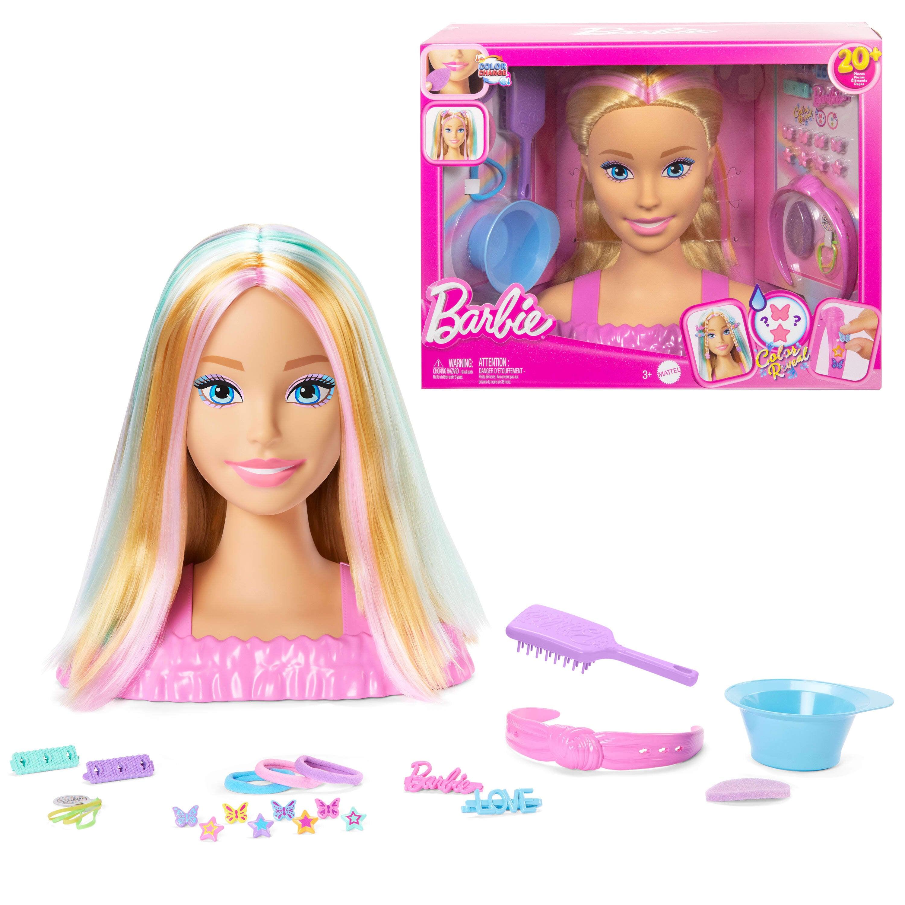 Voir la diapositive 4 : BARBIE Tête à coiffer Barbie - Blonde