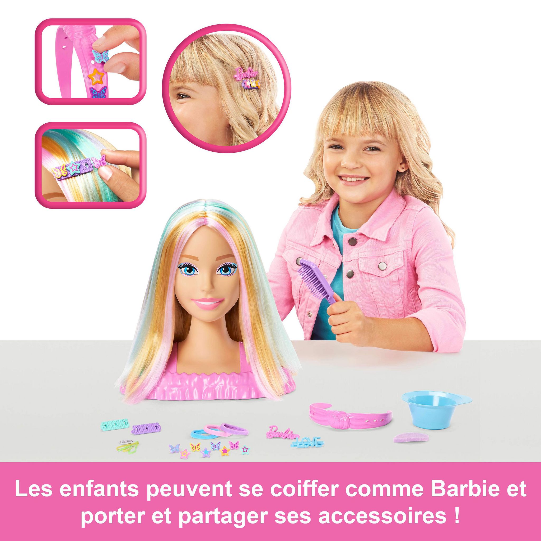 Voir la diapositive 7 : BARBIE Tête à coiffer Barbie - Blonde