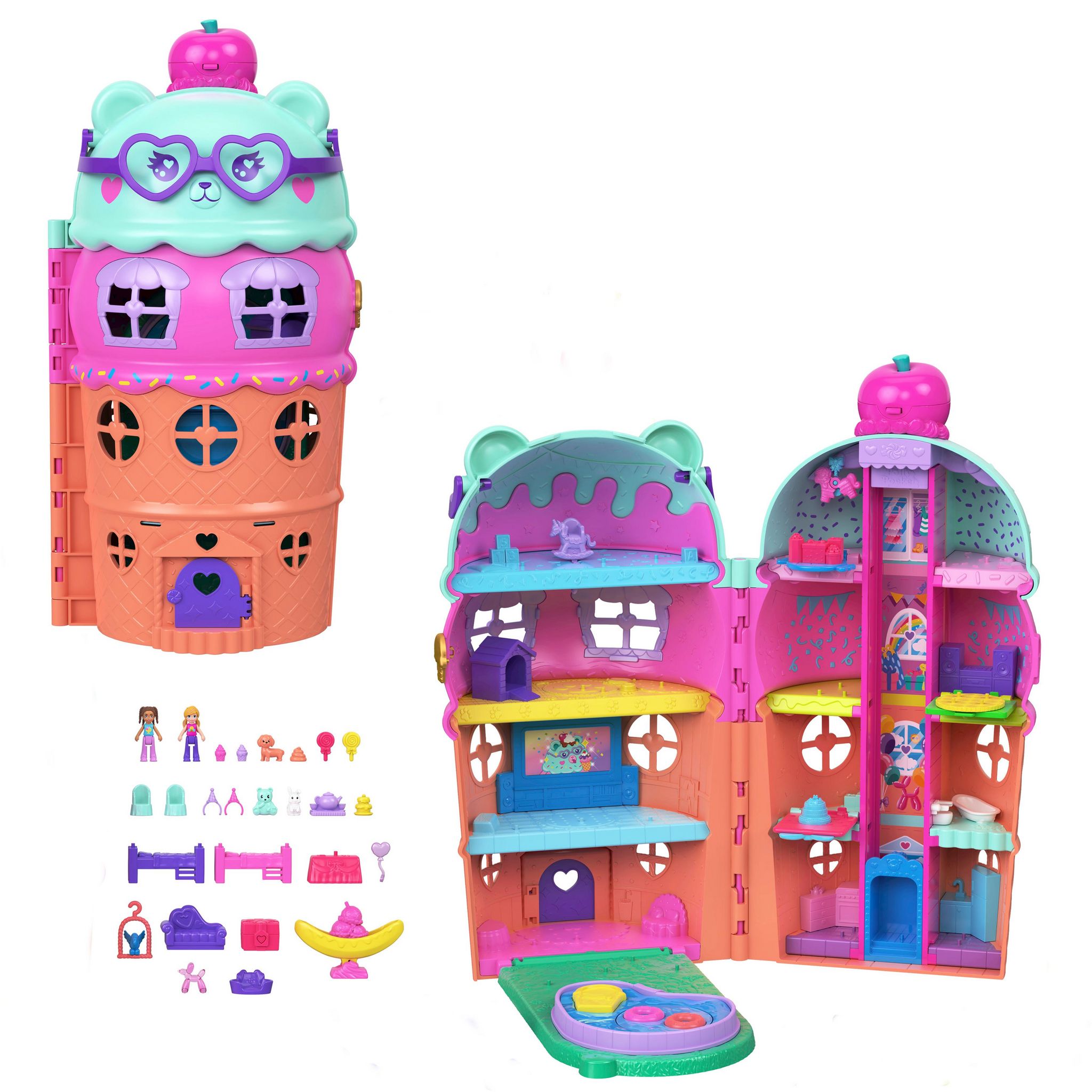 Voir la diapositive 2 : MATTEL Maison Polly Pocket - Cornet de glace