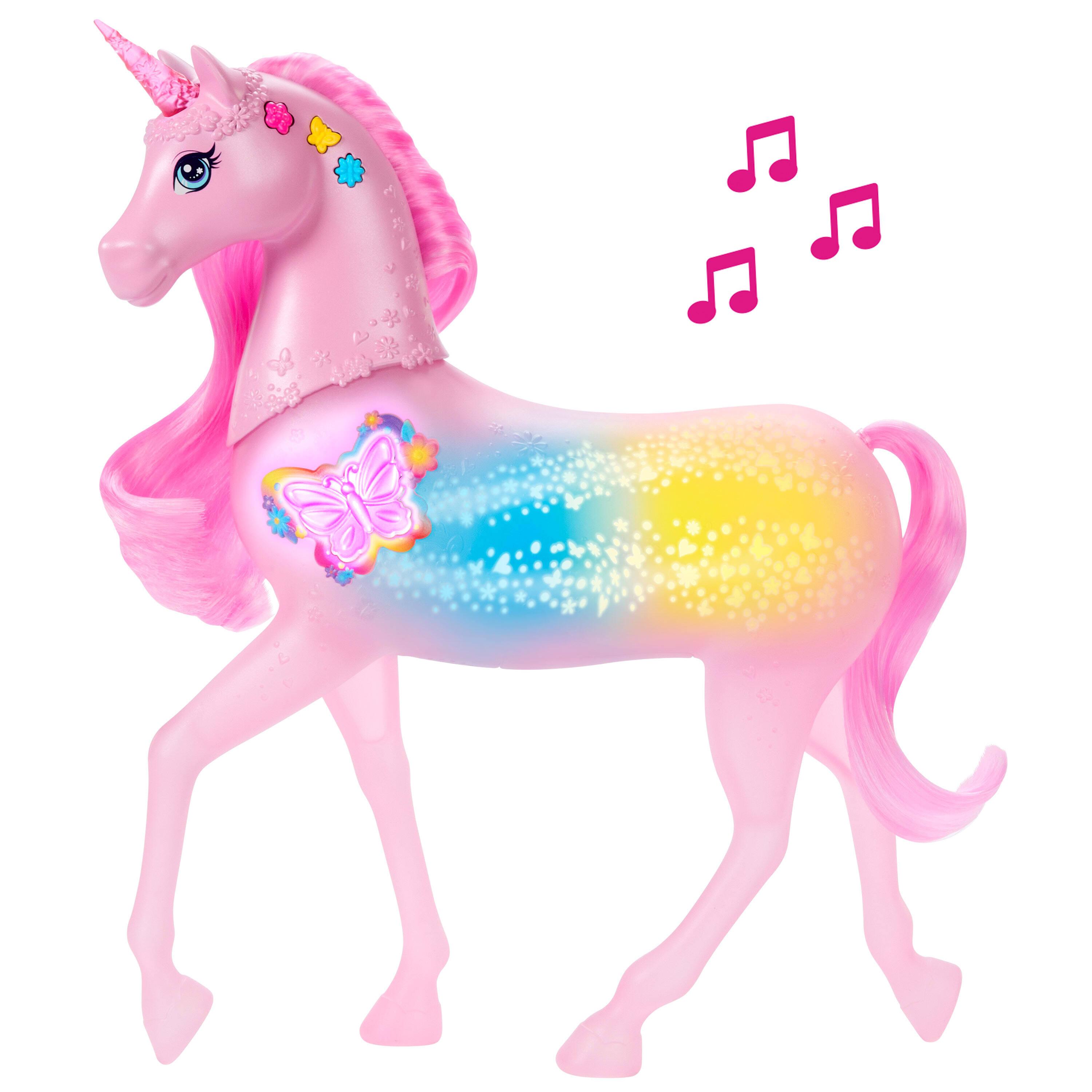 Voir la diapositive 3 : MATTEL Licorne Sons et Lumières Barbie