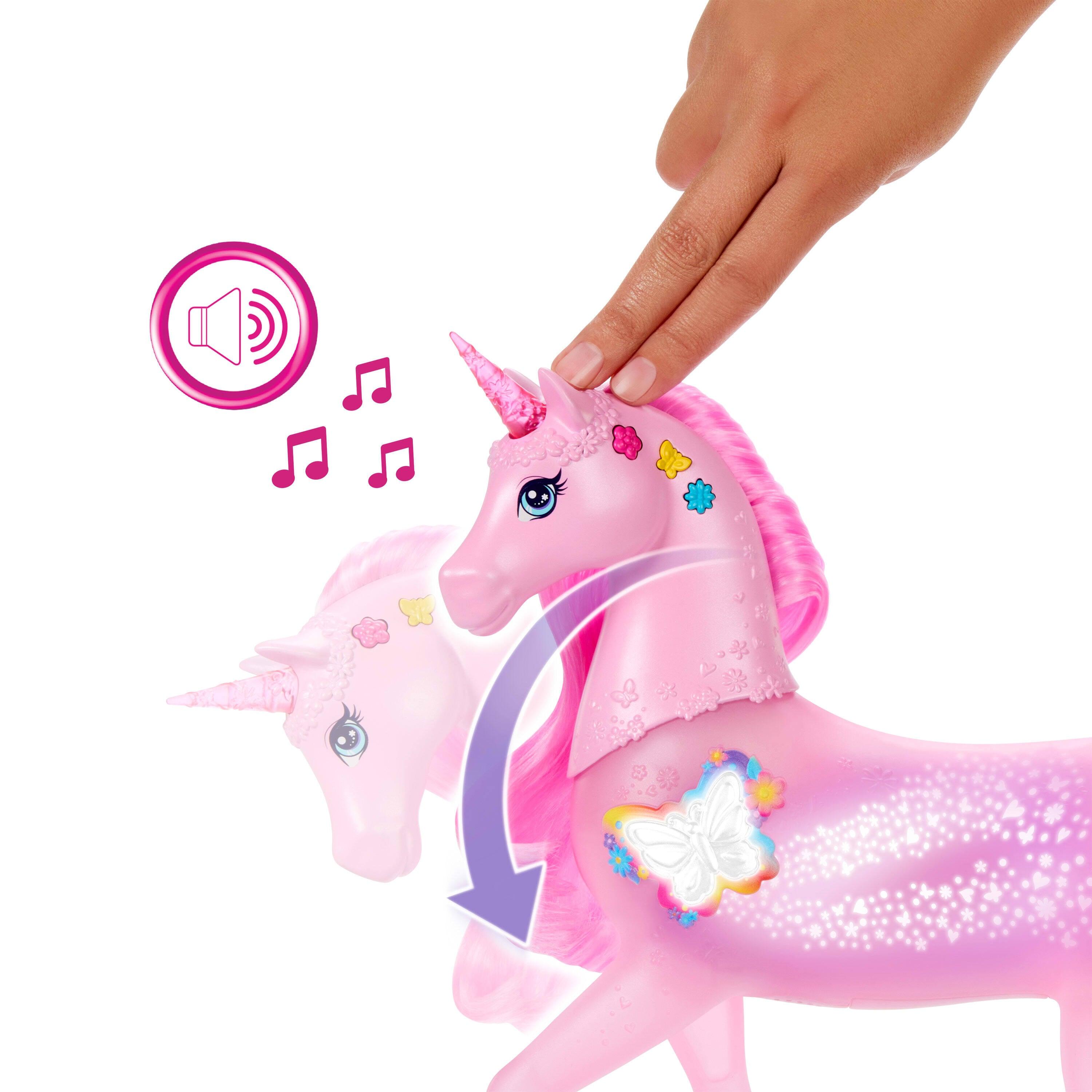 Voir la diapositive 6 : MATTEL Licorne Sons et Lumières Barbie