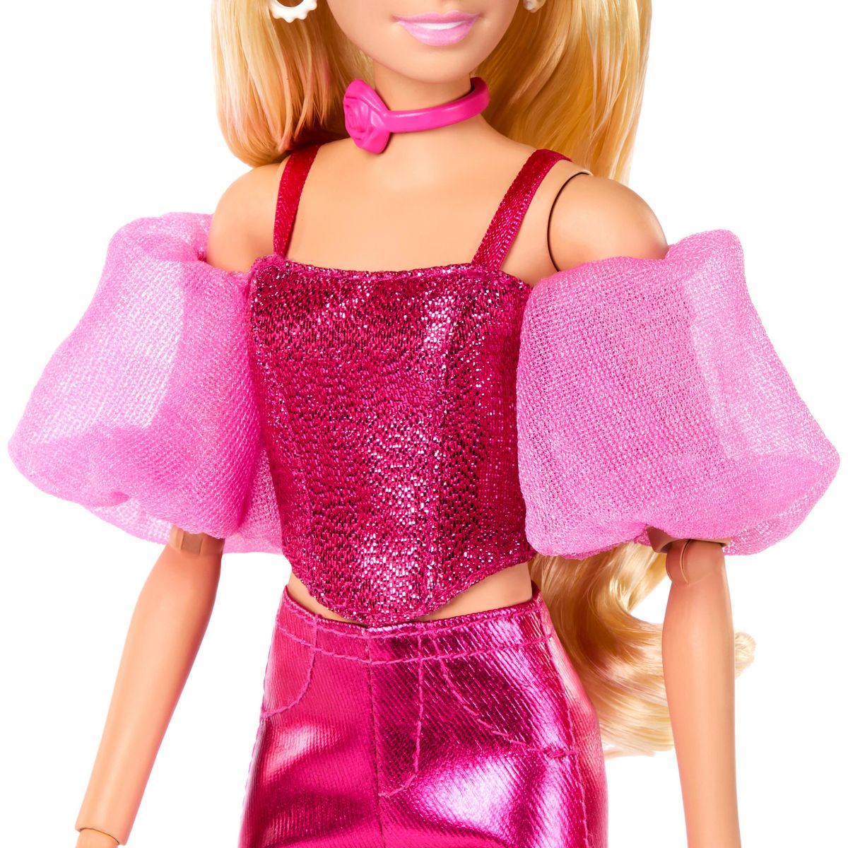 MATTEL Poupée Barbie de Luxe Style Tenue Rose métallisée