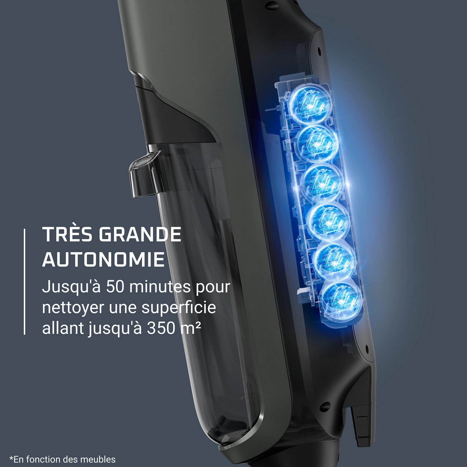 Voir la diapositive 3 : ROWENTA Aspirateur laveur balai sans fil YY5652FE - Noir