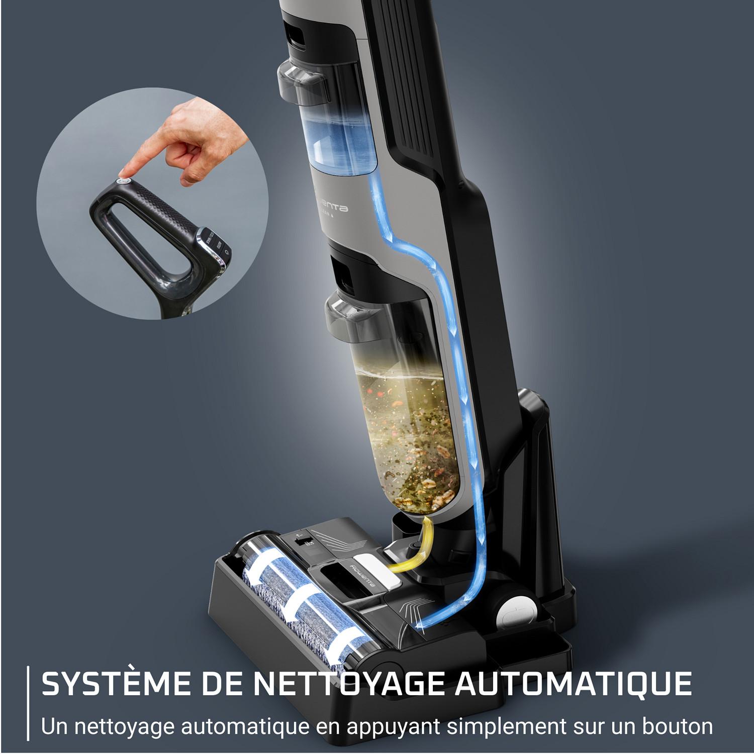 Voir la diapositive 6 : ROWENTA Aspirateur laveur balai sans fil YY5652FE - Noir