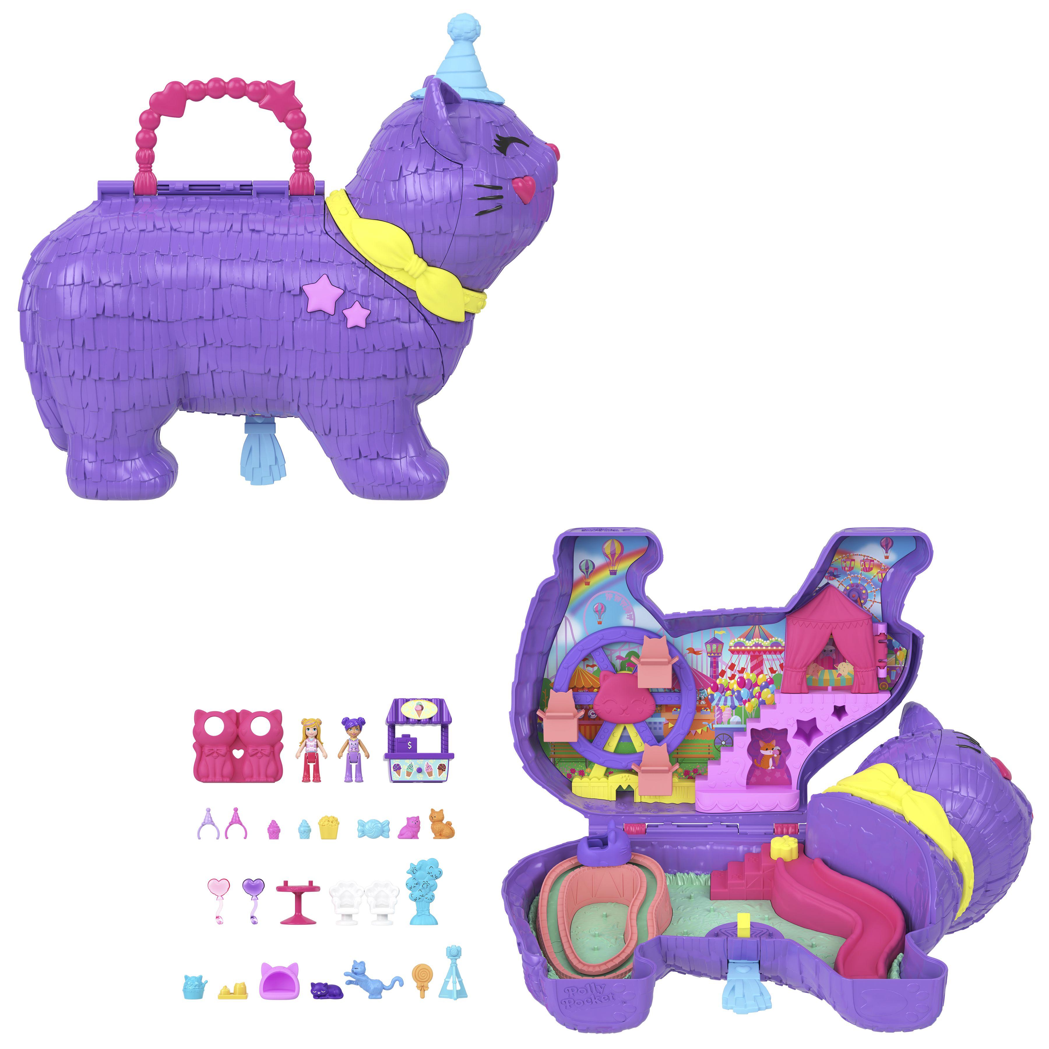 Voir la diapositive 2 : MATTEL Coffret Piñata Chaton Festif avec accessoires Polly Pocket