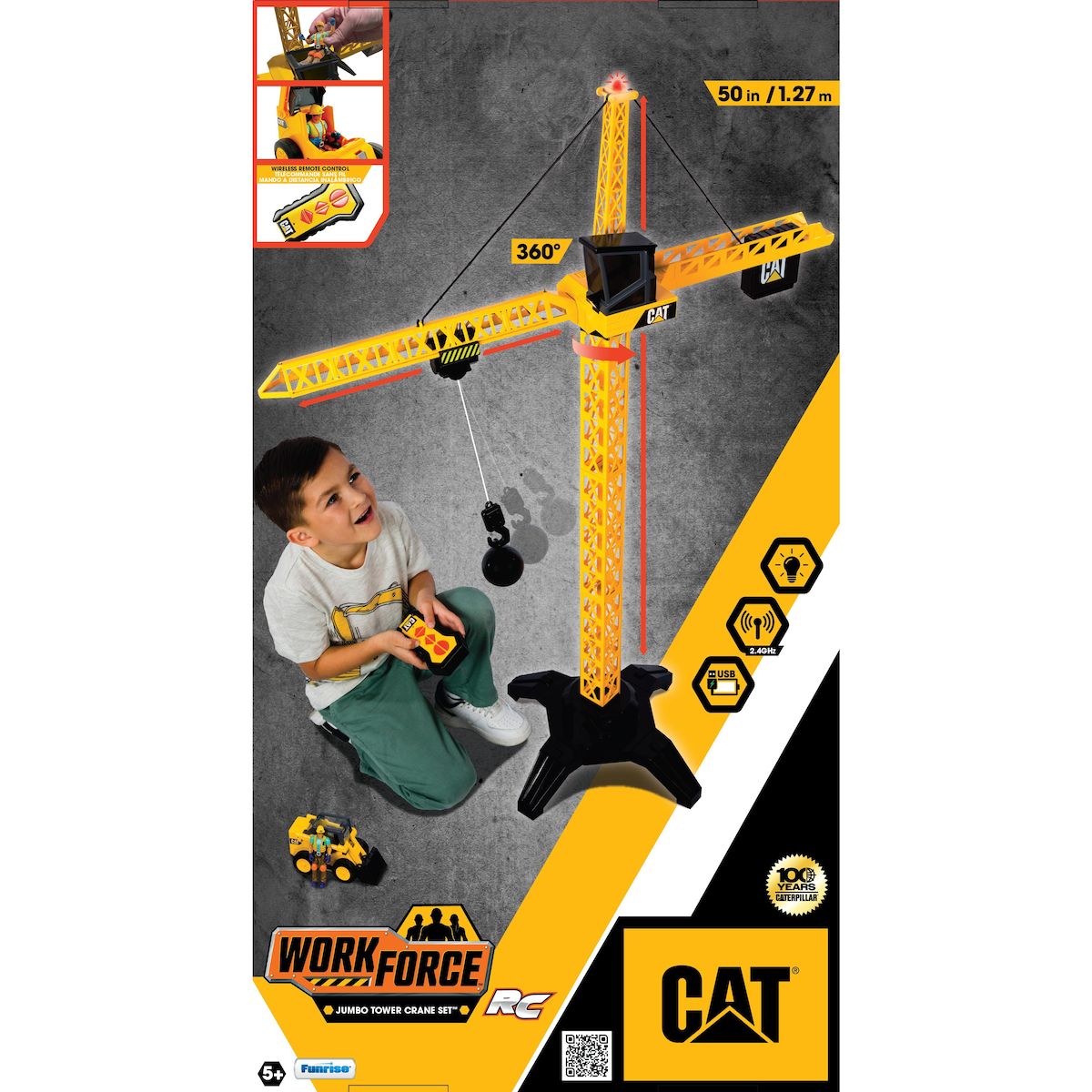 CAT Grue Géante 1,27m radiocommandée Caterpillar