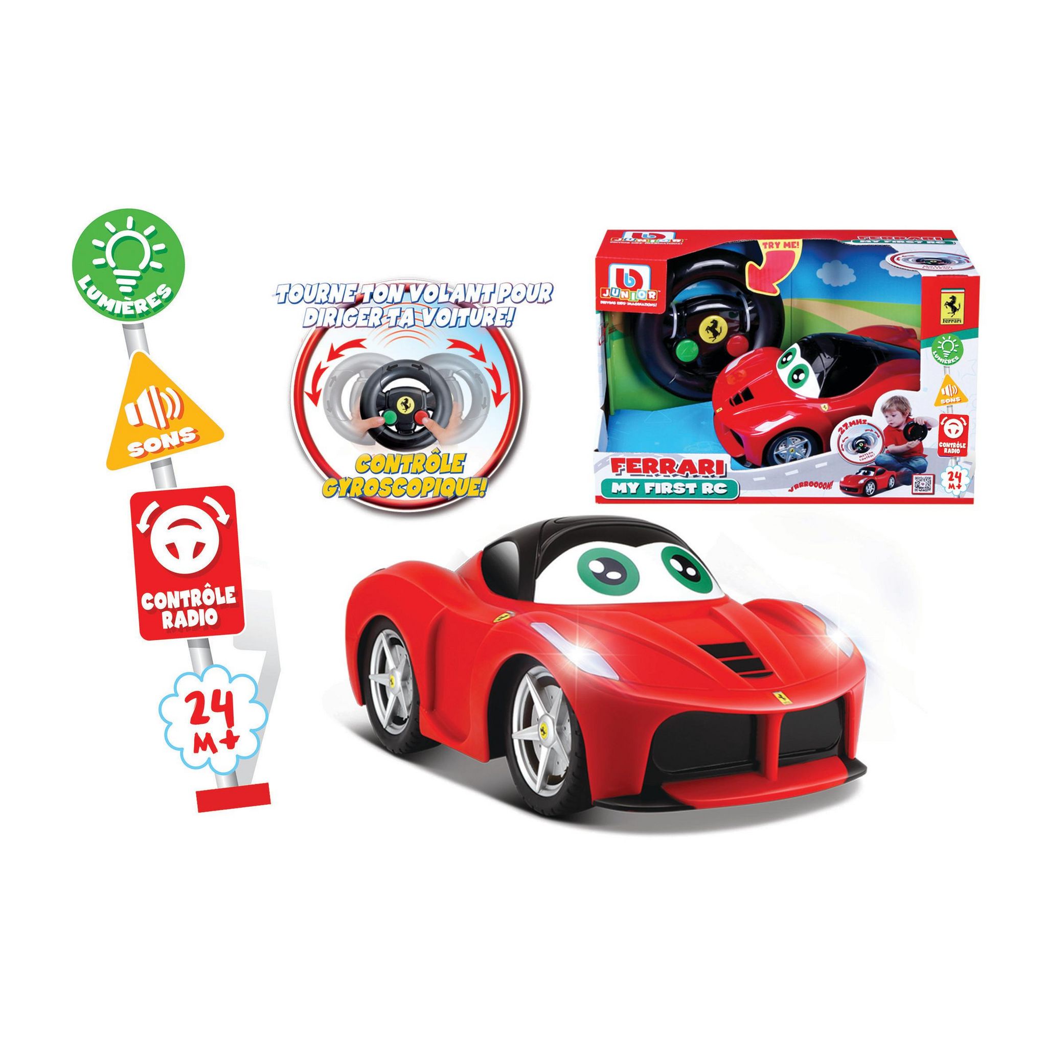 Voir la diapositive 2 : BBURAGO Voiture RC Ma Première Ferrari