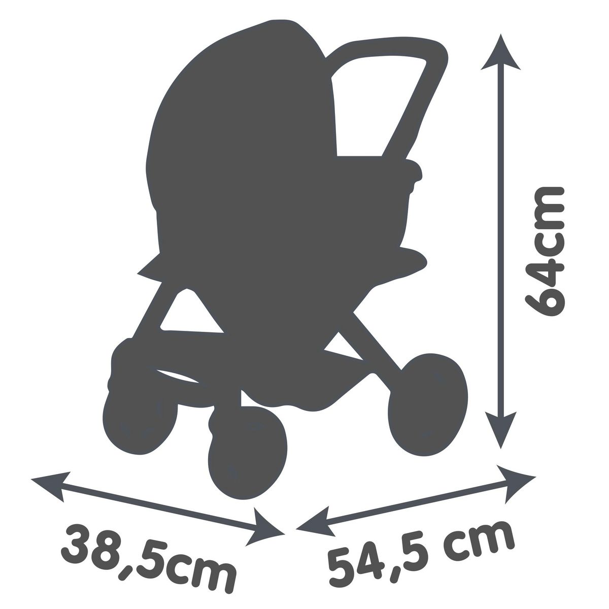 SMOBY Ensemble Maxi Cosy, Poussette et Landau - Rose