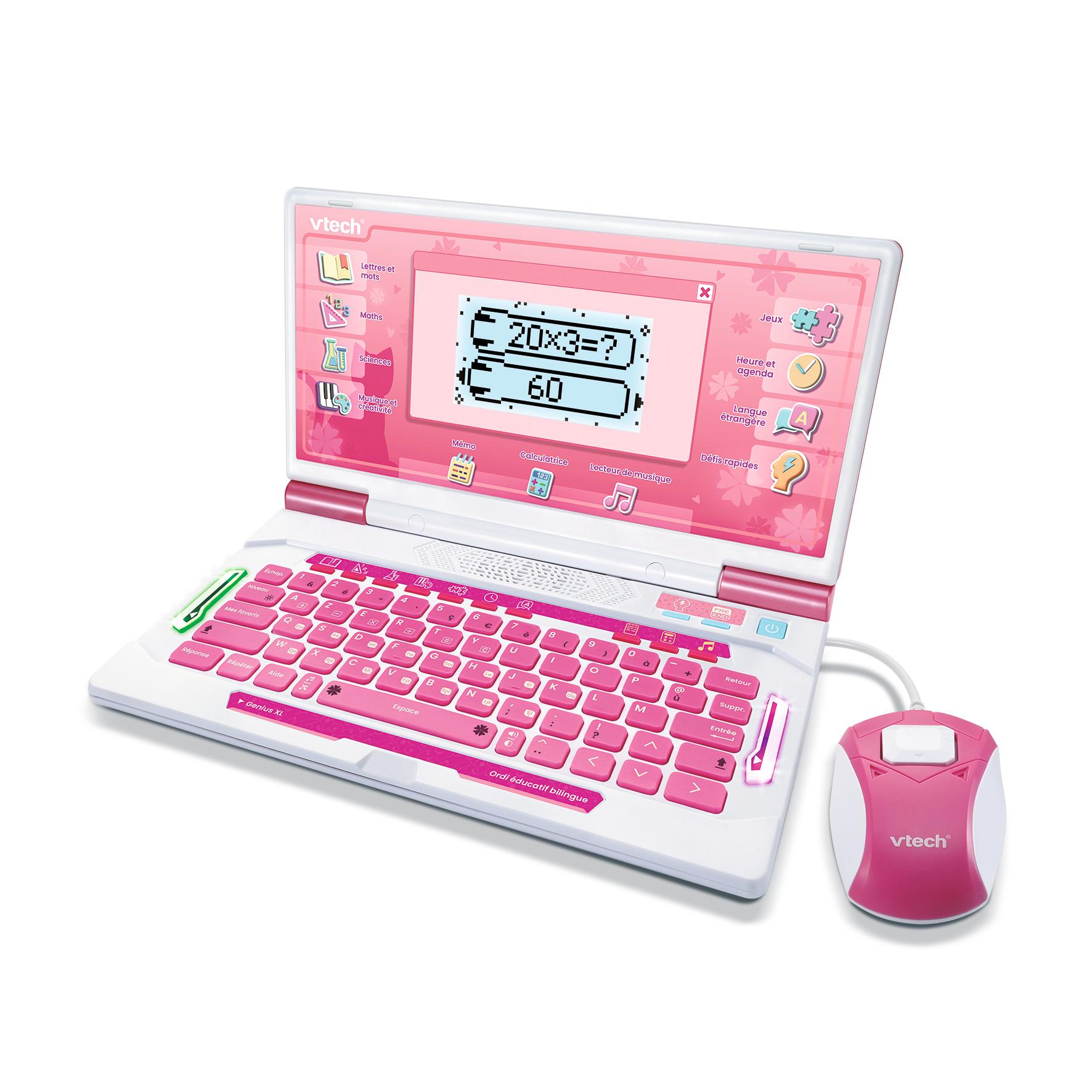 Voir la diapositive 3 : VTECH Genuis XL Ordi éducatif bilingue - Rose
