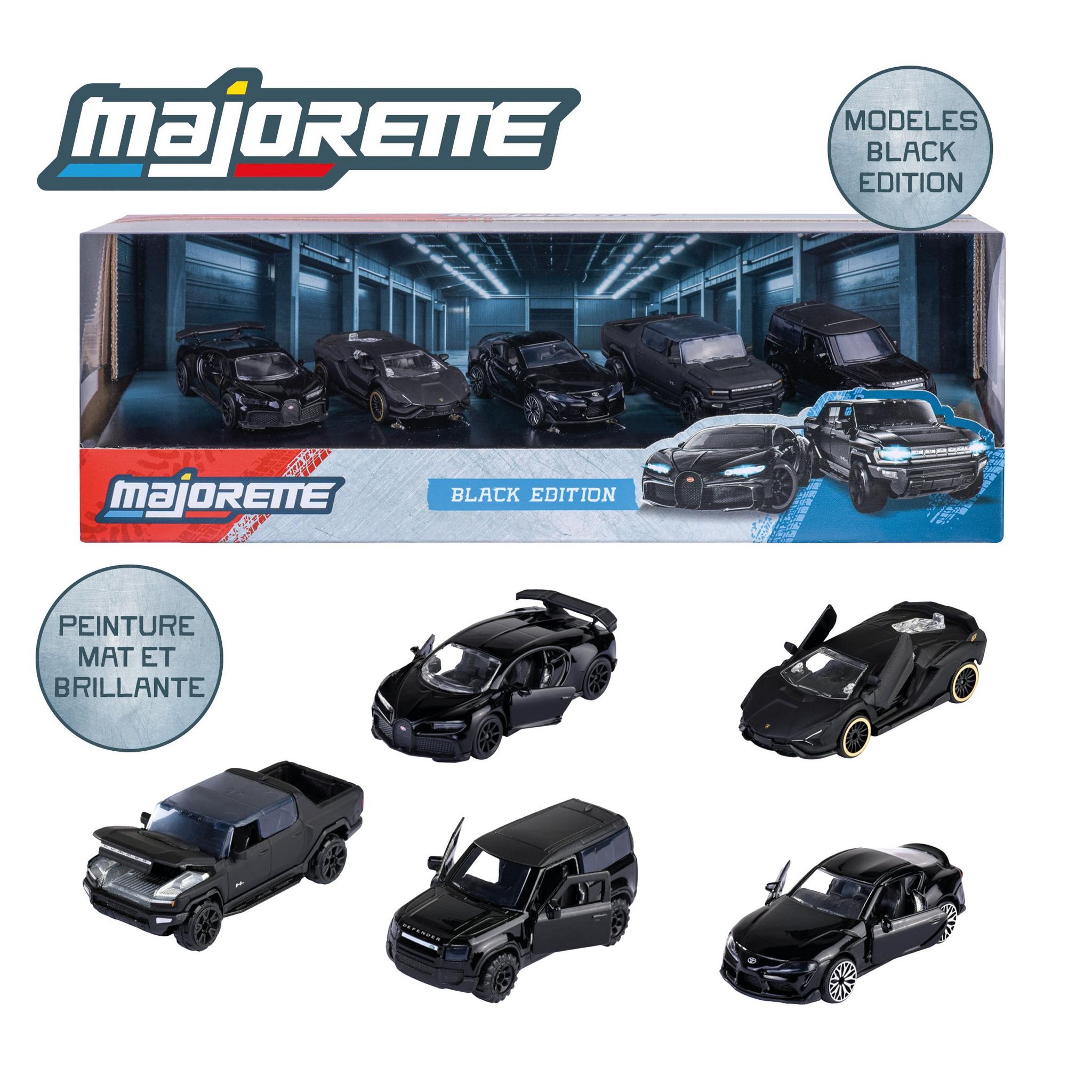 Voir la diapositive 2 : MAJORETTE Coffret de 5 petites voitures Majorette - Black Édition
