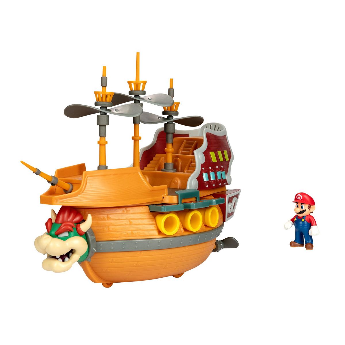 JAKKS Pack Deluxe Bowser bateau volant + 5 Figurines