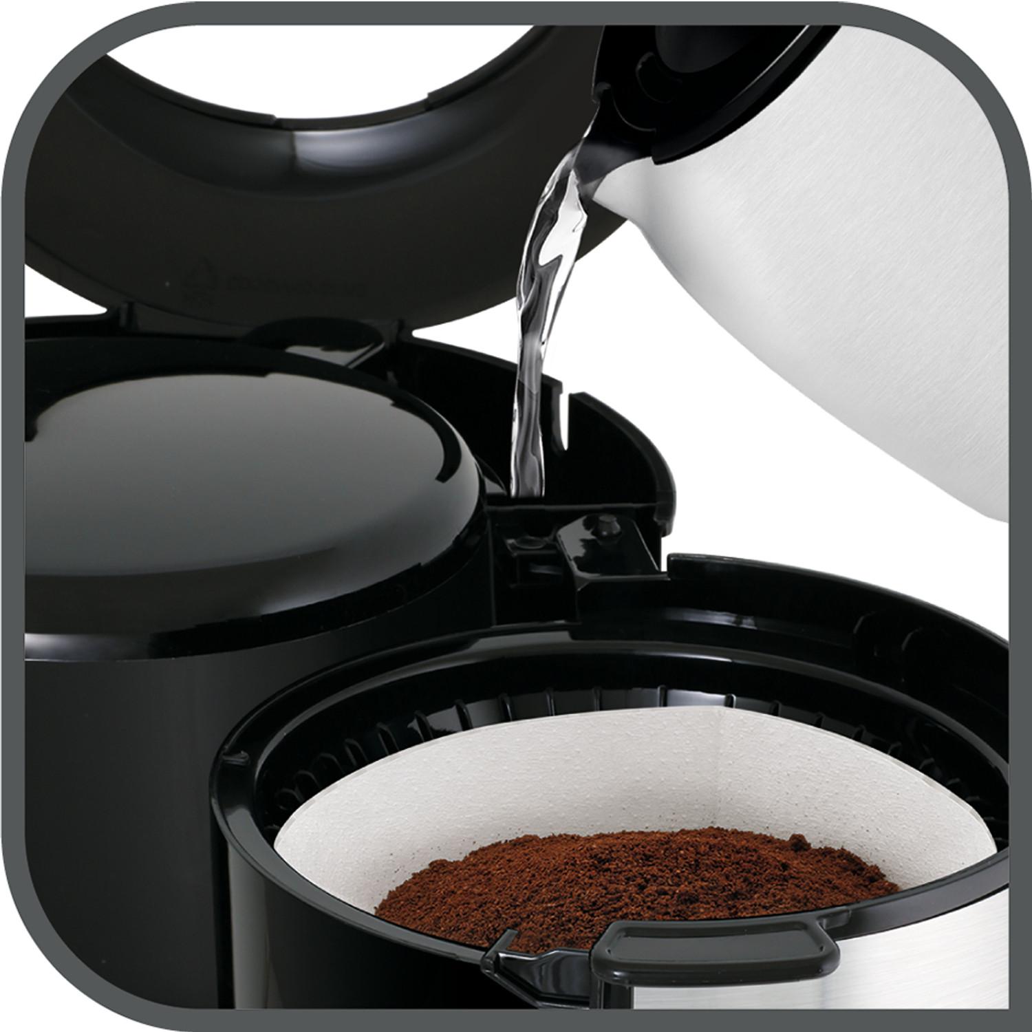 Voir la diapositive 2 : MOULINEX Cafetière filtre isotherme FT360811 - Inox et noir
