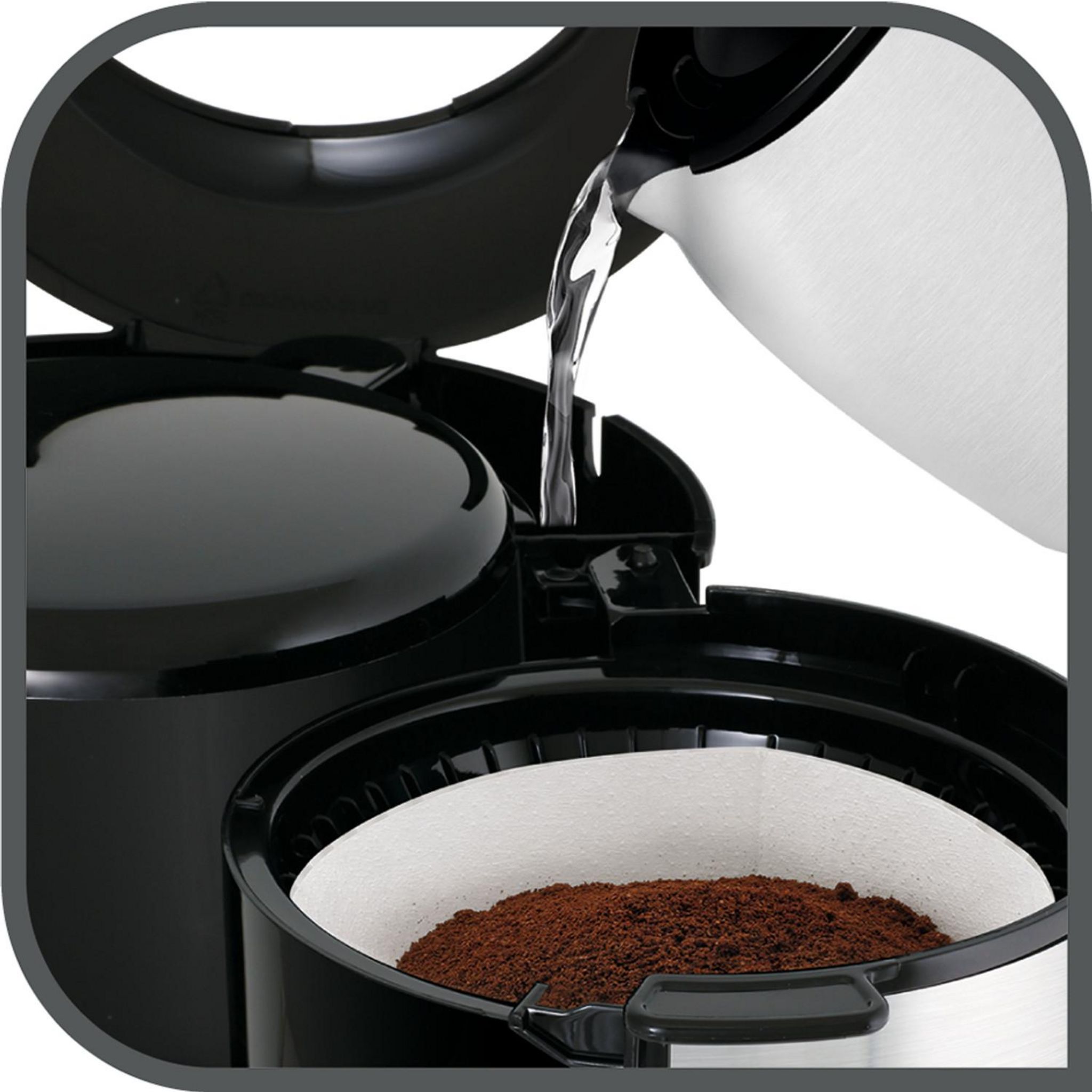 Voir la diapositive 2 : MOULINEX Cafetière filtre isotherme FT360811 - Inox et noir