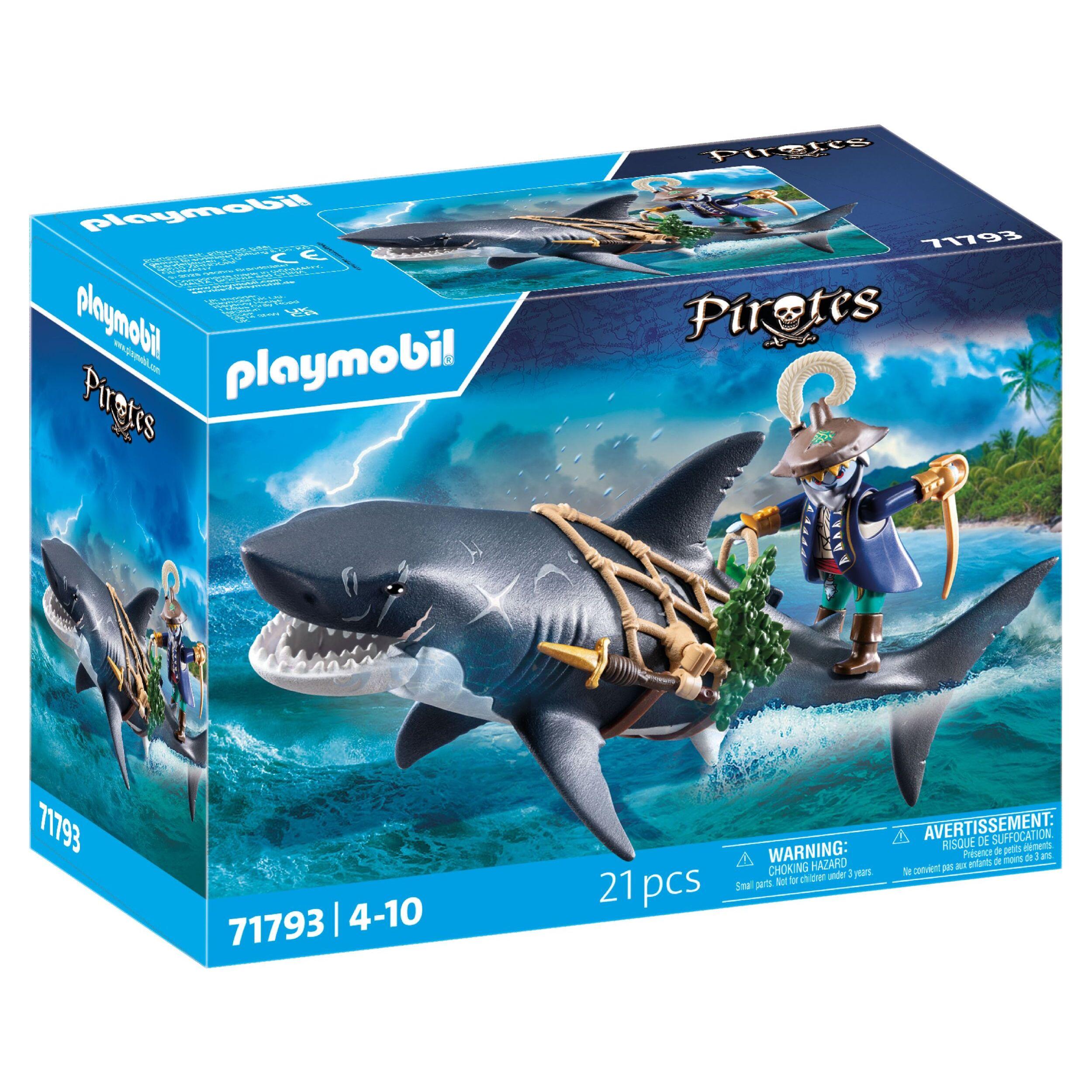 PLAYMOBIL 71793 Pirates - Pirates et requin mâchoire articulée