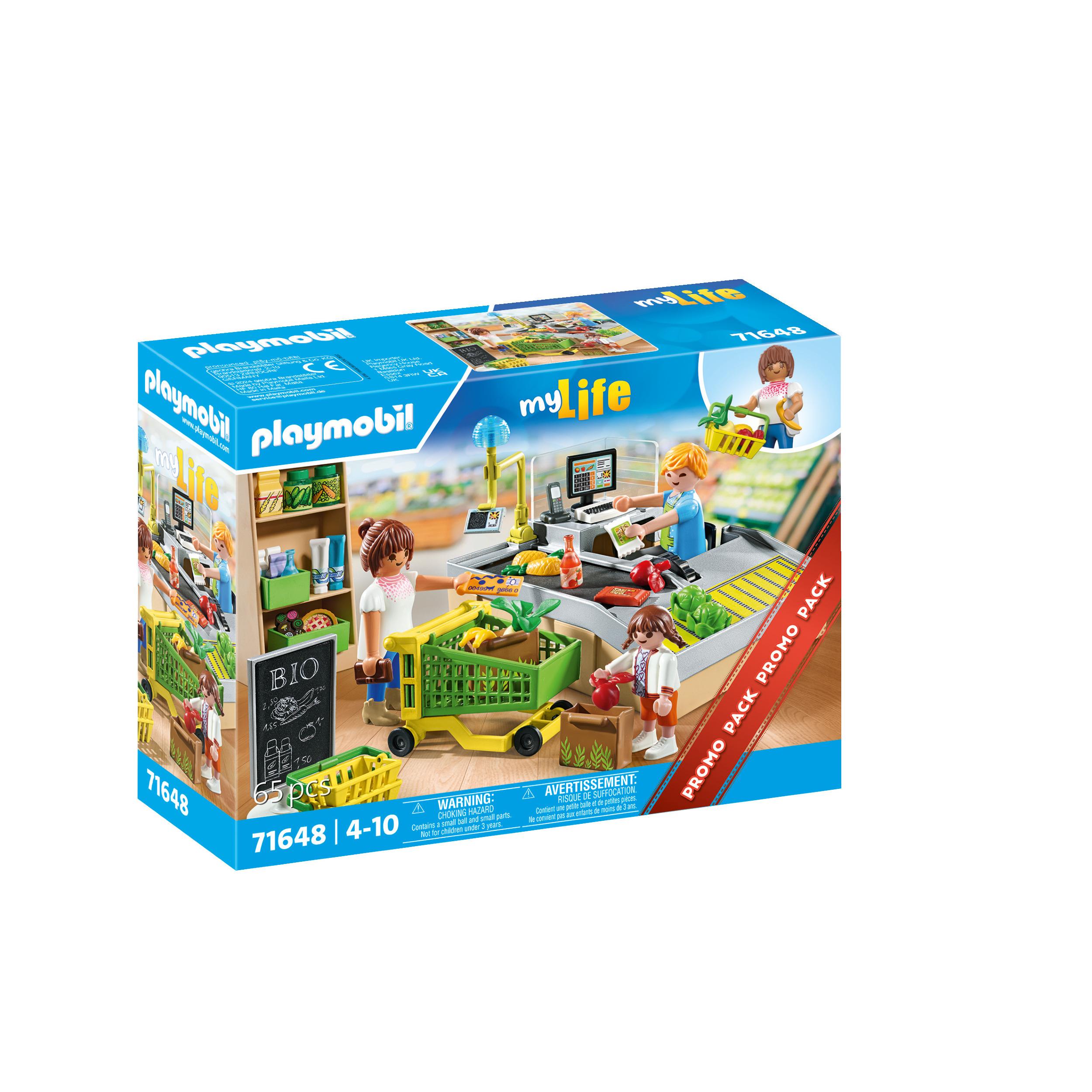 PLAYMOBIL 71648 My Life - Caisse de paiement de supermarché