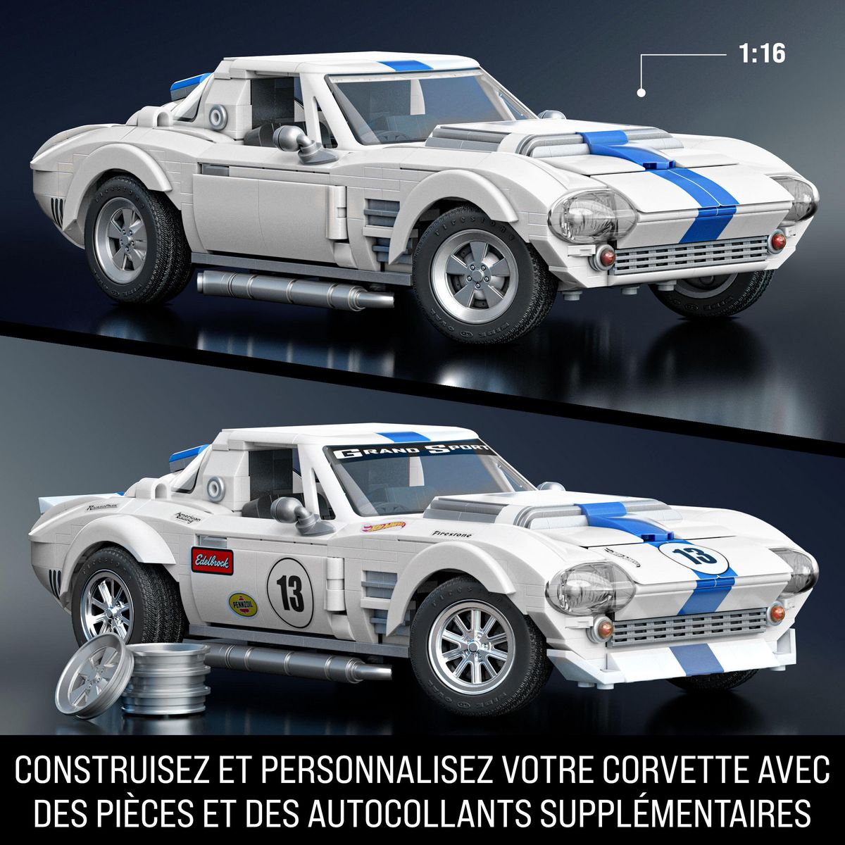 MATTEL Jeu de construction véhicule Corvette Hot Wheels