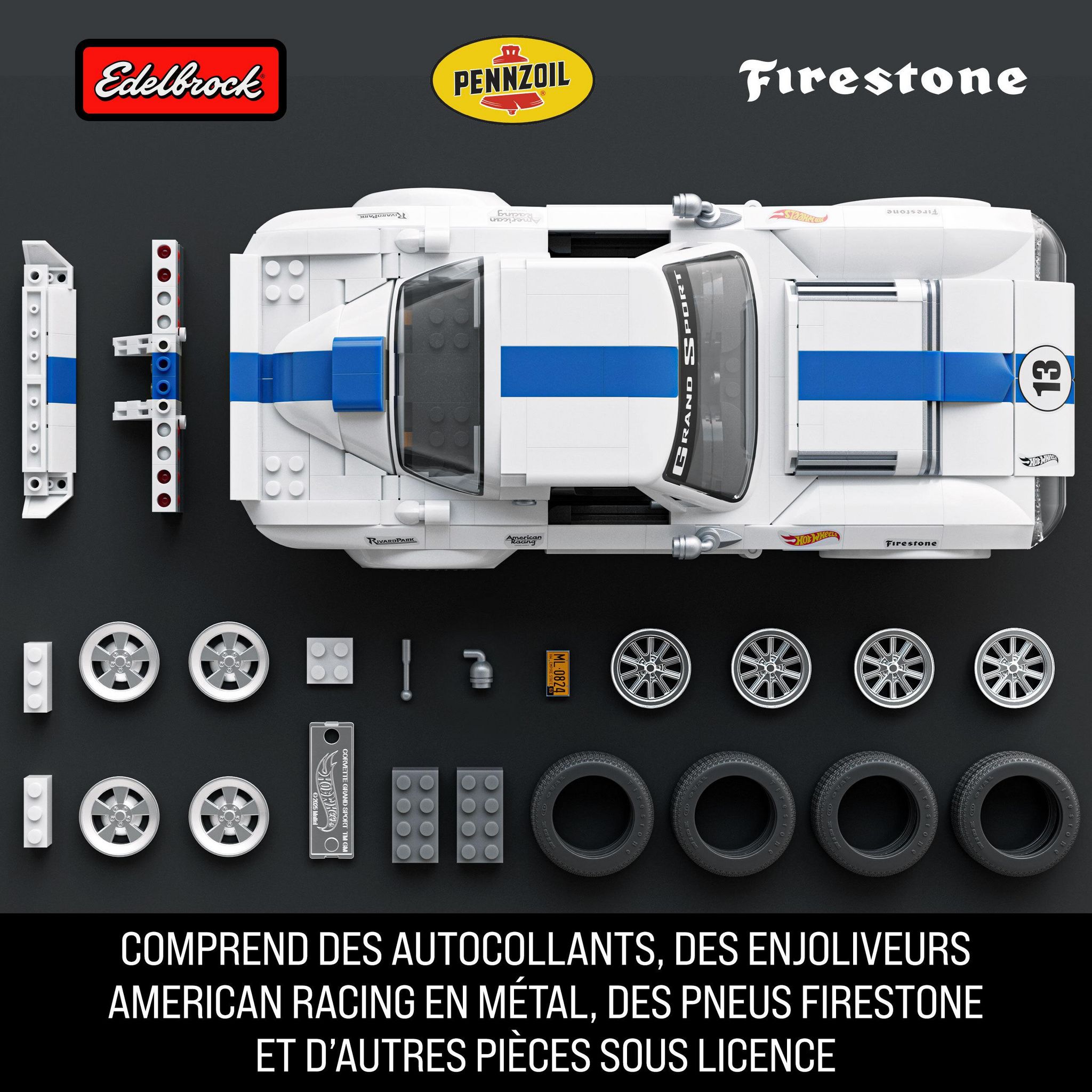 Voir la diapositive 4 : MATTEL Jeu de construction véhicule Corvette Hot Wheels