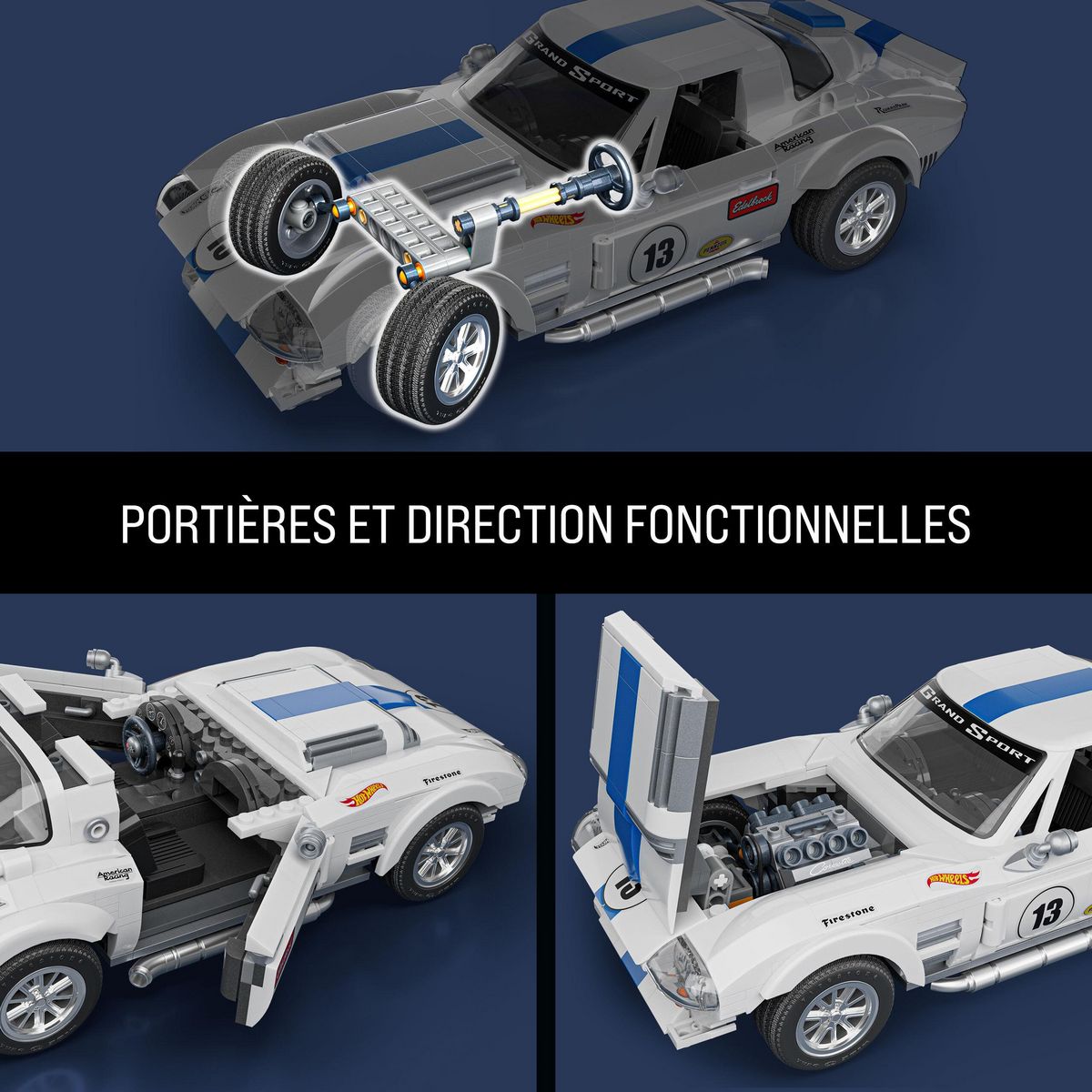 MATTEL Jeu de construction véhicule Corvette Hot Wheels