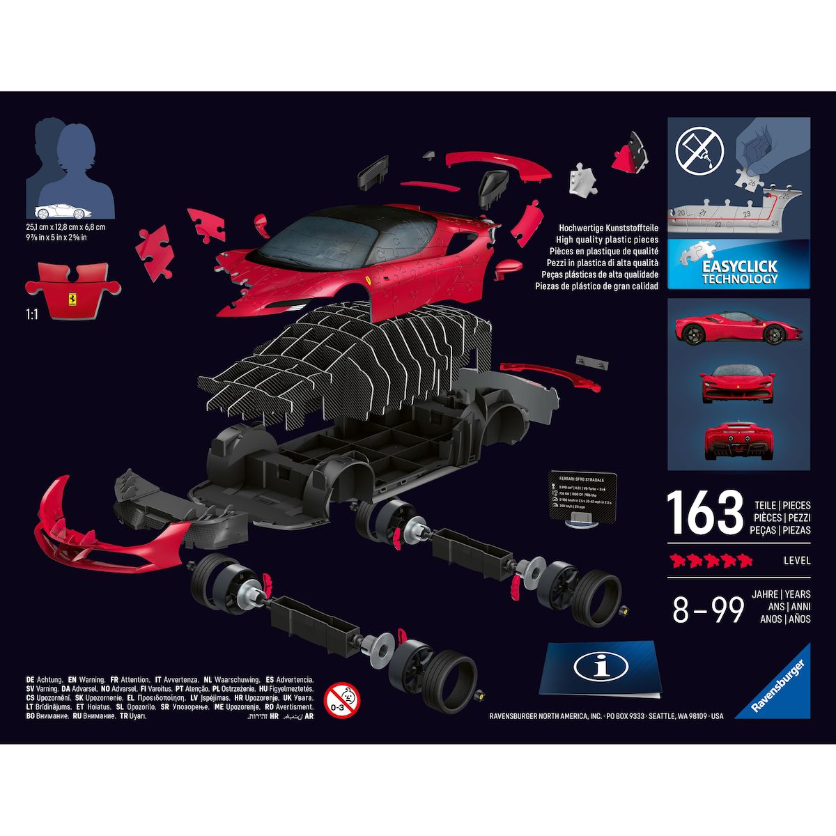 RAVENSBURGER Puzzle 3D 108 pièces Ferrari