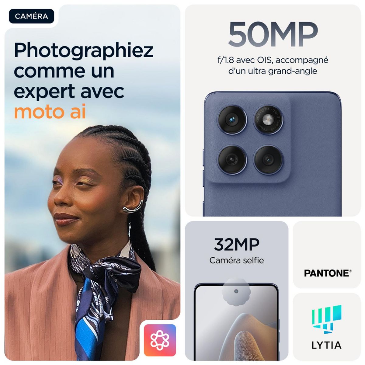 MOTOROLA Edge 60 Fusion 8GO 256Go - Gris