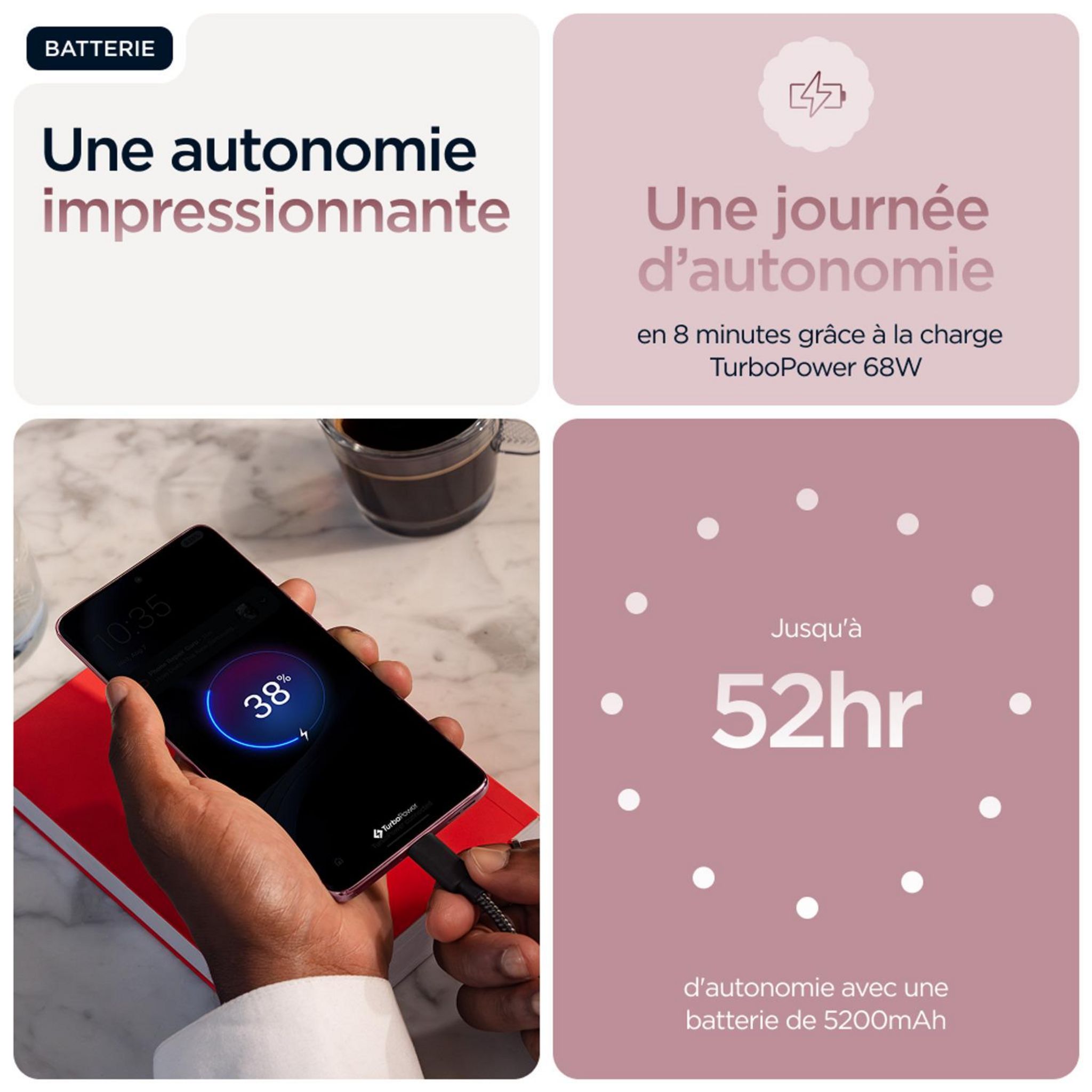 Voir la diapositive 8 : MOTOROLA Edge 60 Fusion 8GO 256Go - Rose