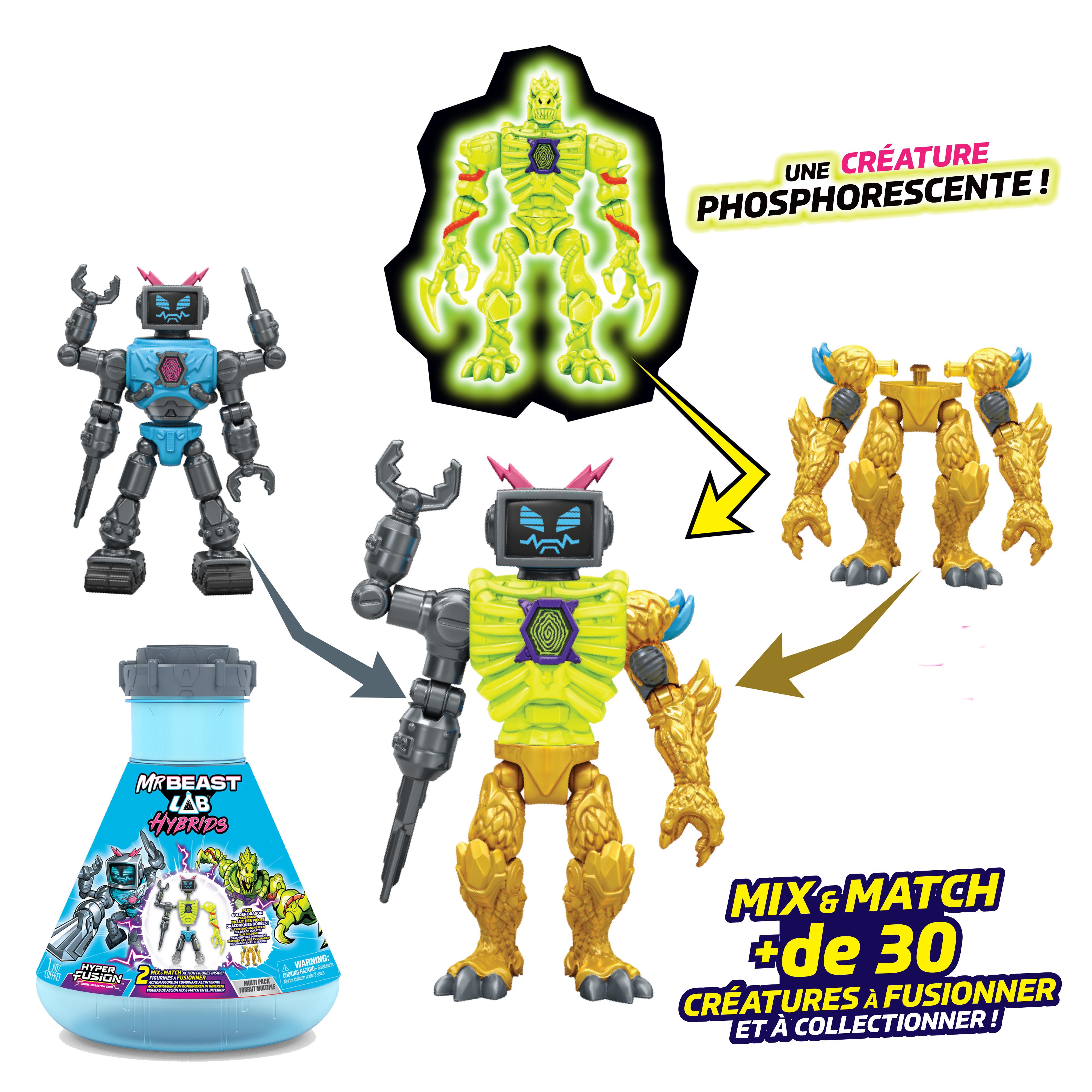 Voir la diapositive 1 : MOOSE Pack de 2 figurines hybrides Mrbeast Mix & Match B Modèle aléatoire