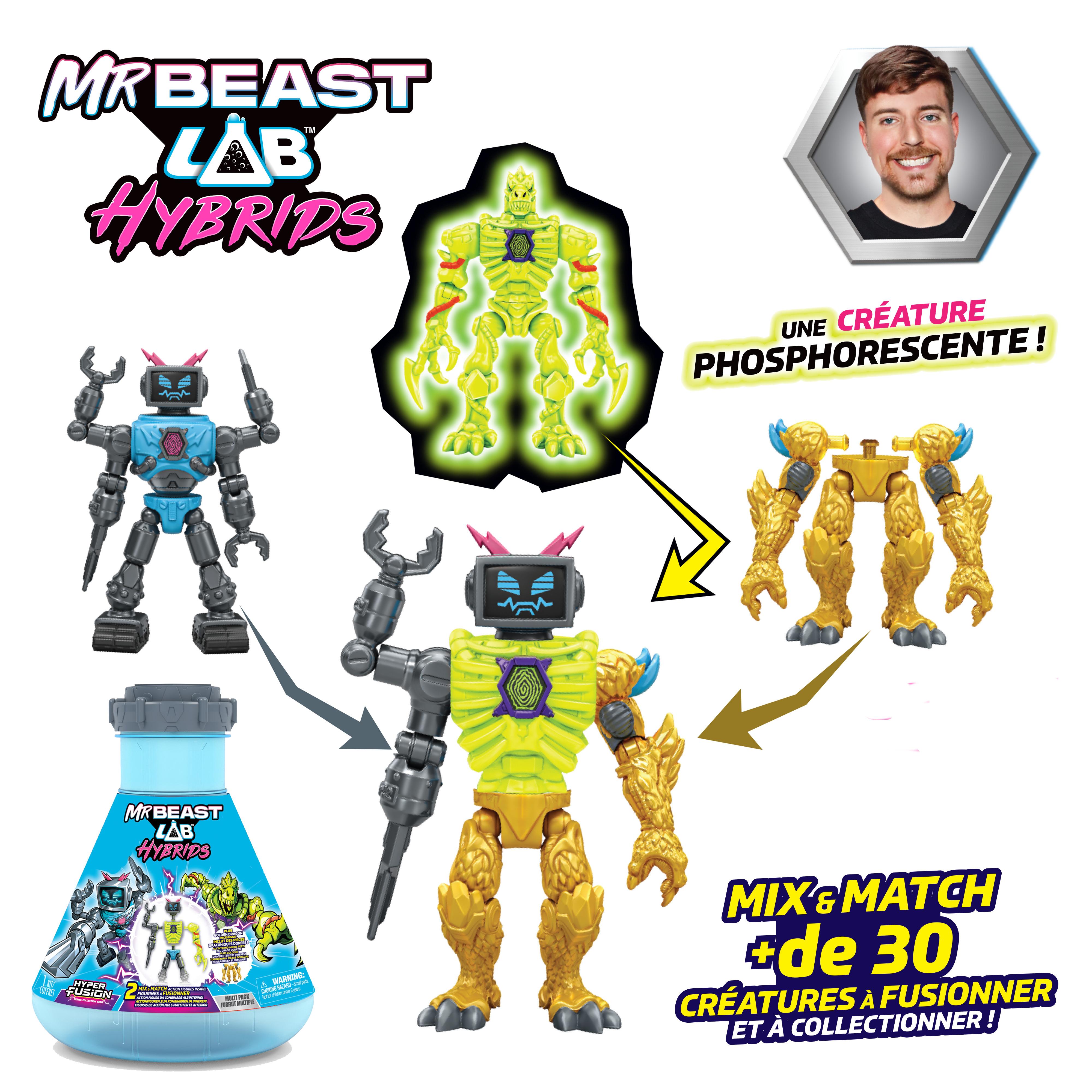 Voir la diapositive 3 : MOOSE Pack de 2 figurines hybrides Mrbeast Mix & Match B Modèle aléatoire