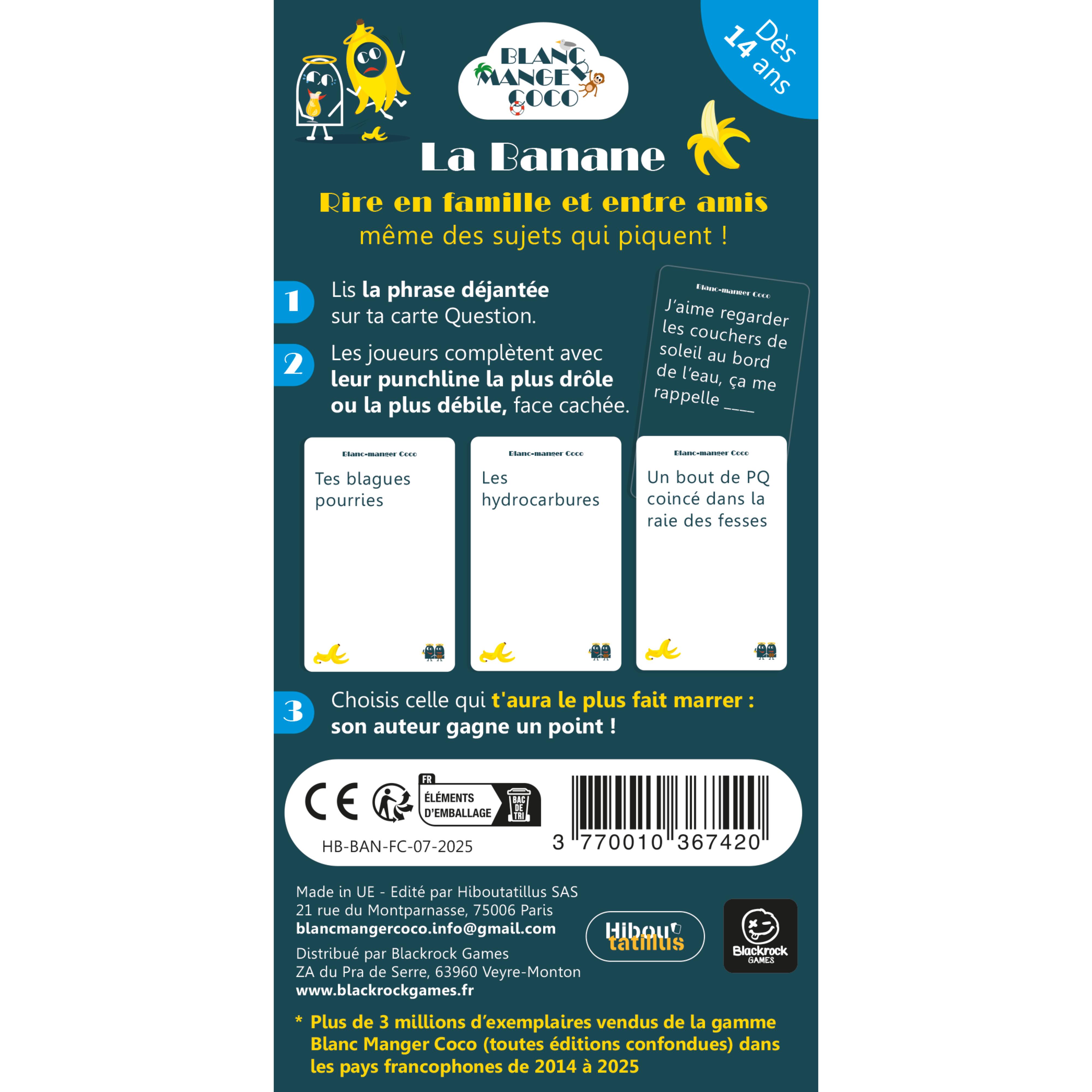 Voir la diapositive 3 : BLACKROCK GAMES Jeu Blanc Manger Coco Banane
