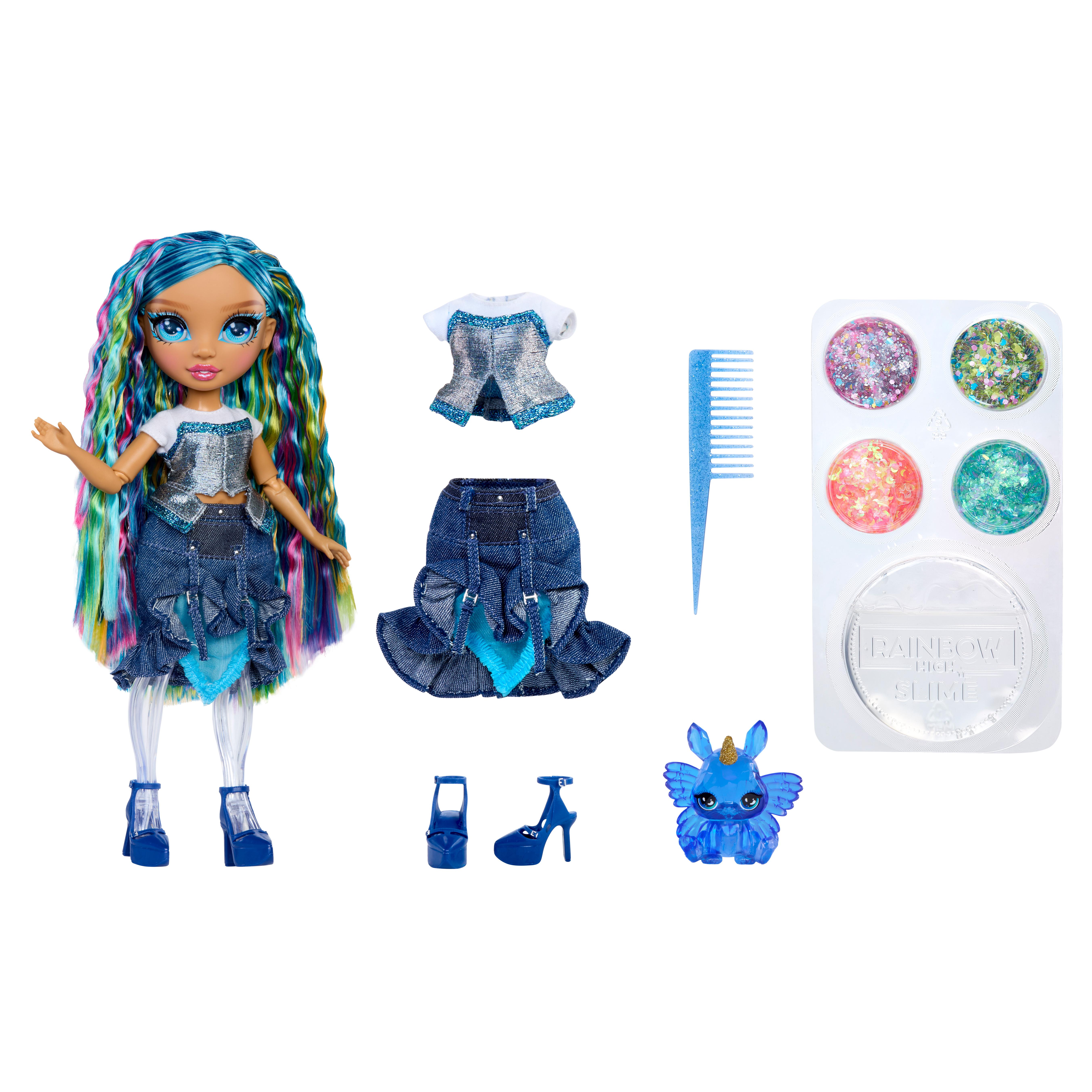 Voir la diapositive 3 : MGA Poupée Rainbow High Shimmers Skyler 27cm avec Slime