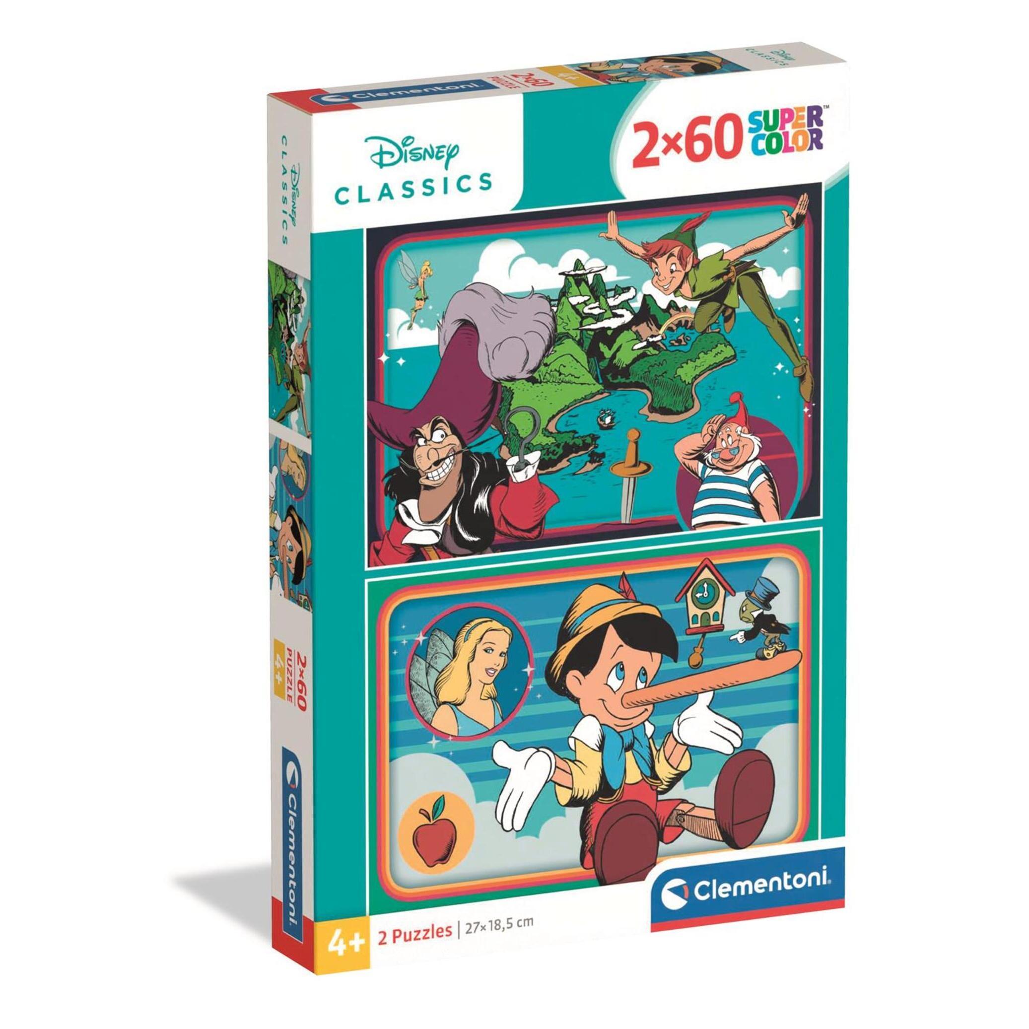 CLEMENTONI Puzzle 2x60 pièces Disney Classic