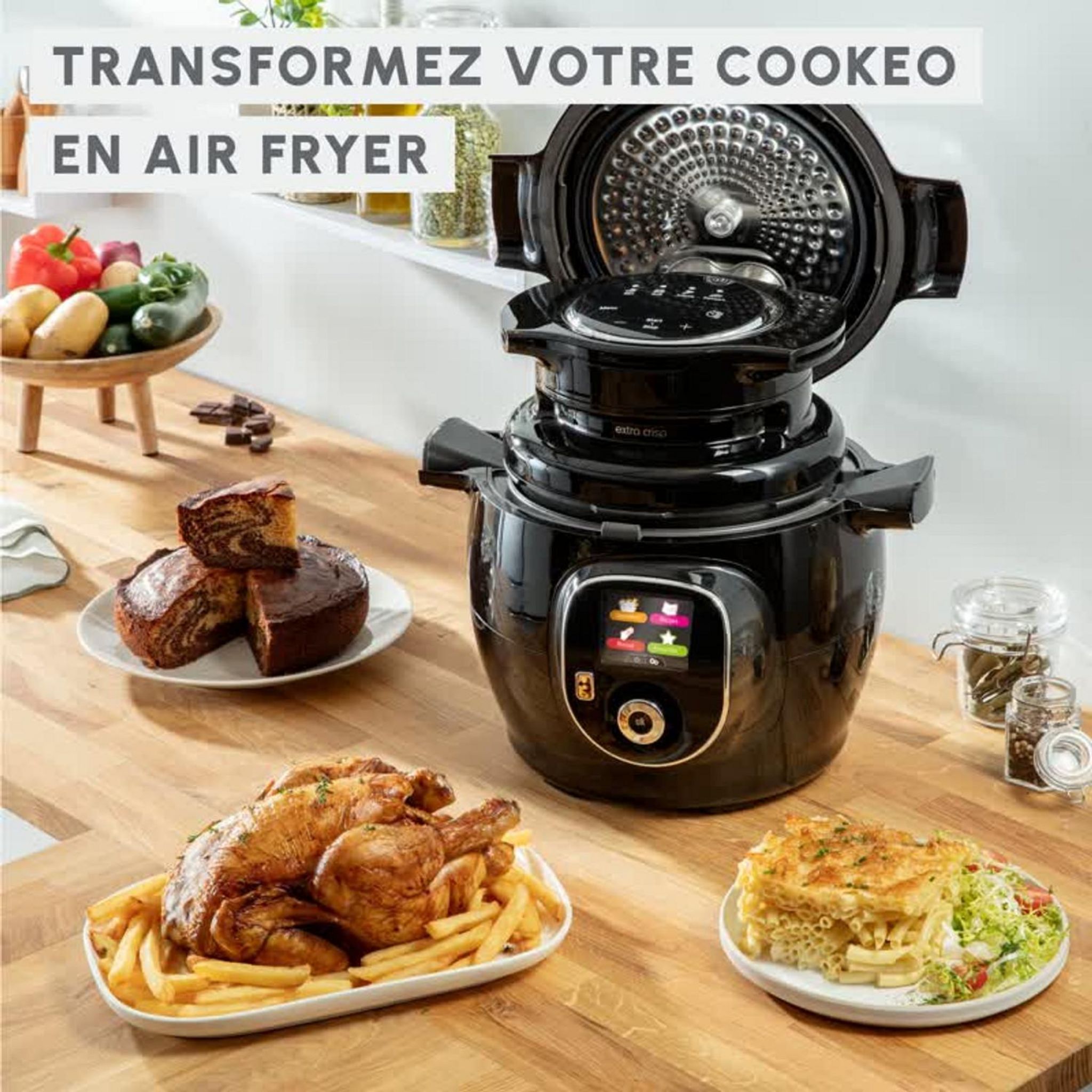 Voir la diapositive 3 : MOULINEX Multicuiseur intelligent Cookeo CE85XBFO - Noir