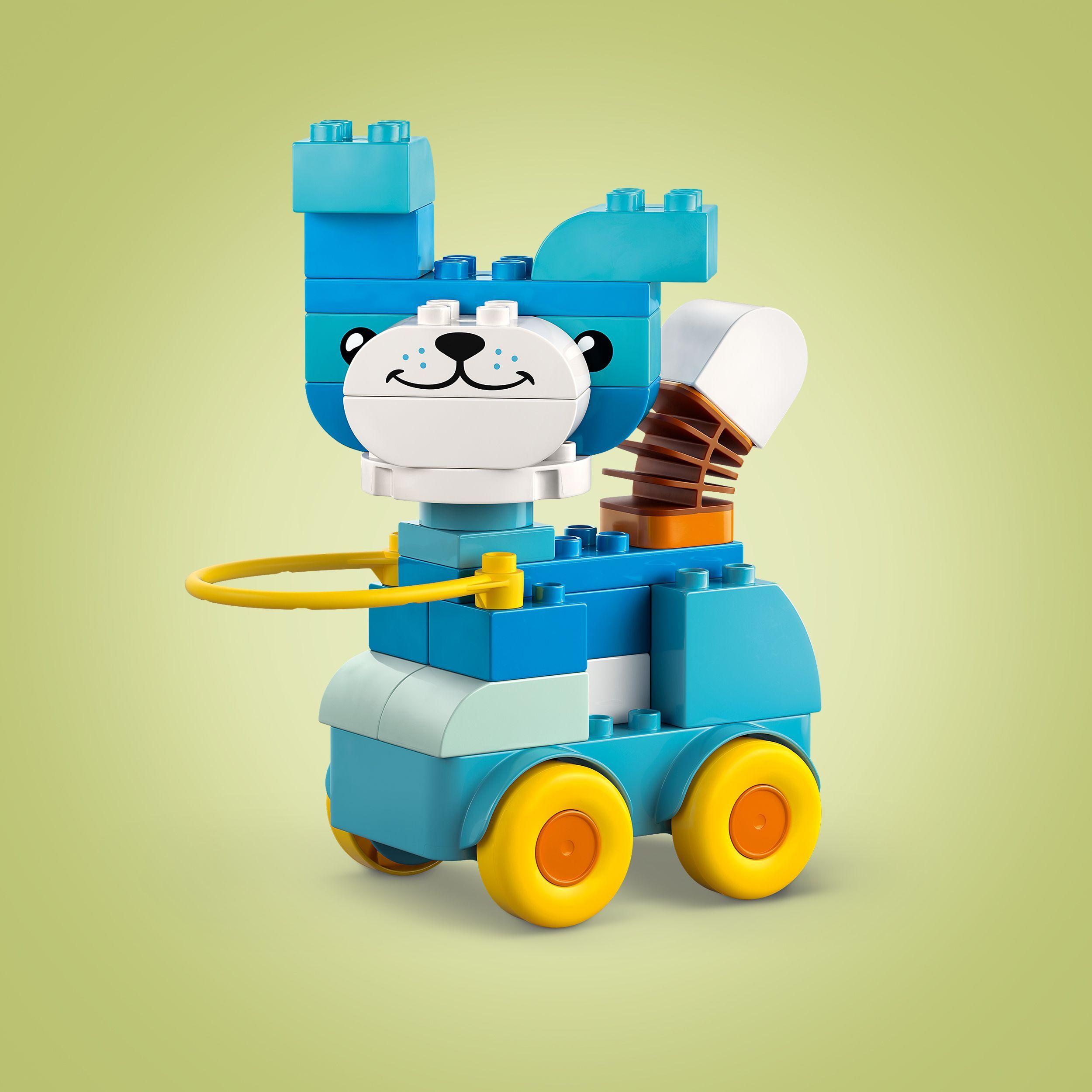 Voir la diapositive 4 : LEGO DUPLO Ma Ville 10448 Animaux Sur Roues 3-En-1 - Jeu De Construction Dès 2 Ans – Chien