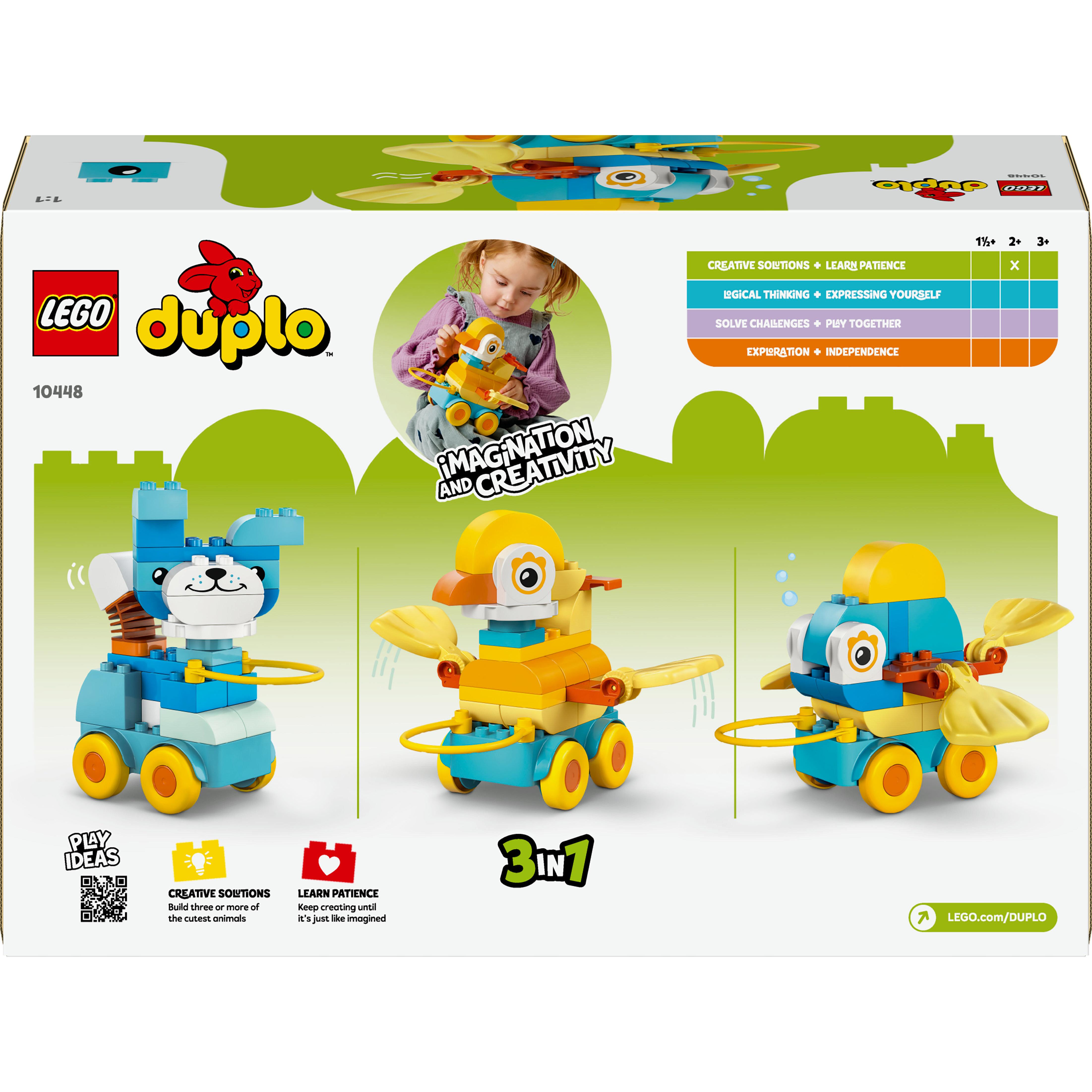 Voir la diapositive 8 : LEGO DUPLO Ma Ville 10448 Animaux Sur Roues 3-En-1 - Jeu De Construction Dès 2 Ans – Chien