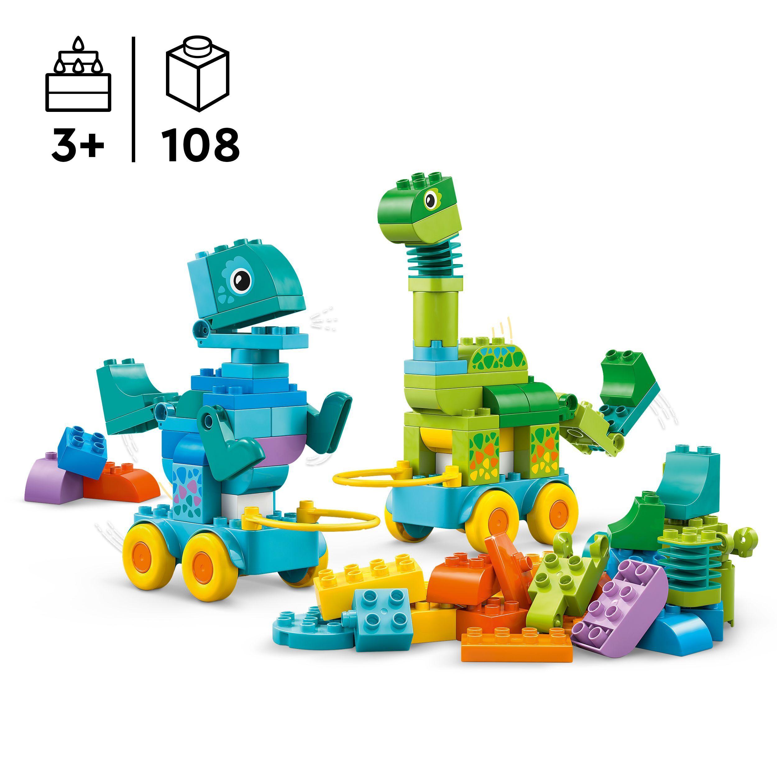 Voir la diapositive 3 : LEGO DUPLO Ma Ville 10451 Dinosaures sur Roues 3-en-1 - Jeu d'éveil dès 3 ans