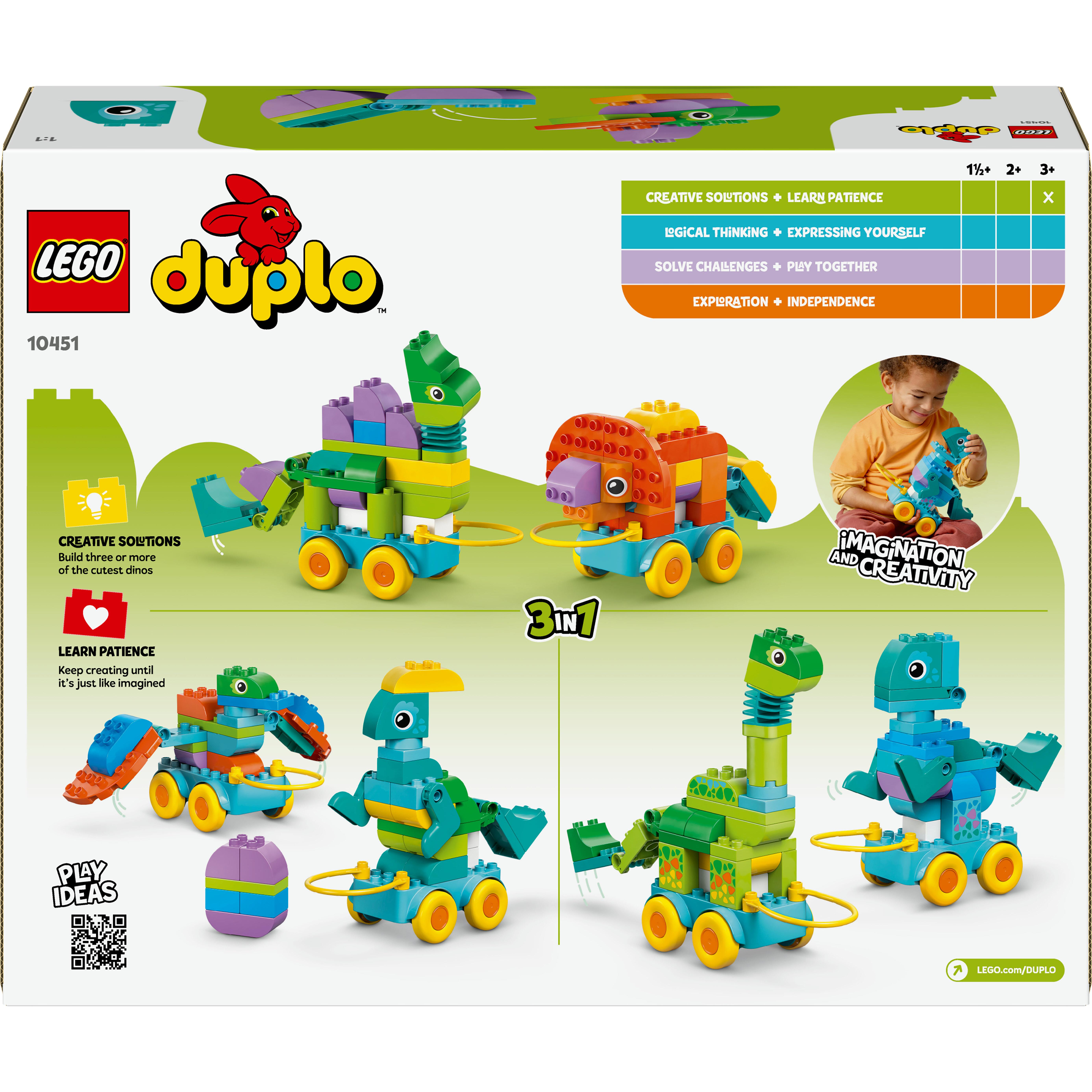 Voir la diapositive 5 : LEGO DUPLO Ma Ville 10451 Dinosaures sur Roues 3-en-1 - Jeu d'éveil dès 3 ans