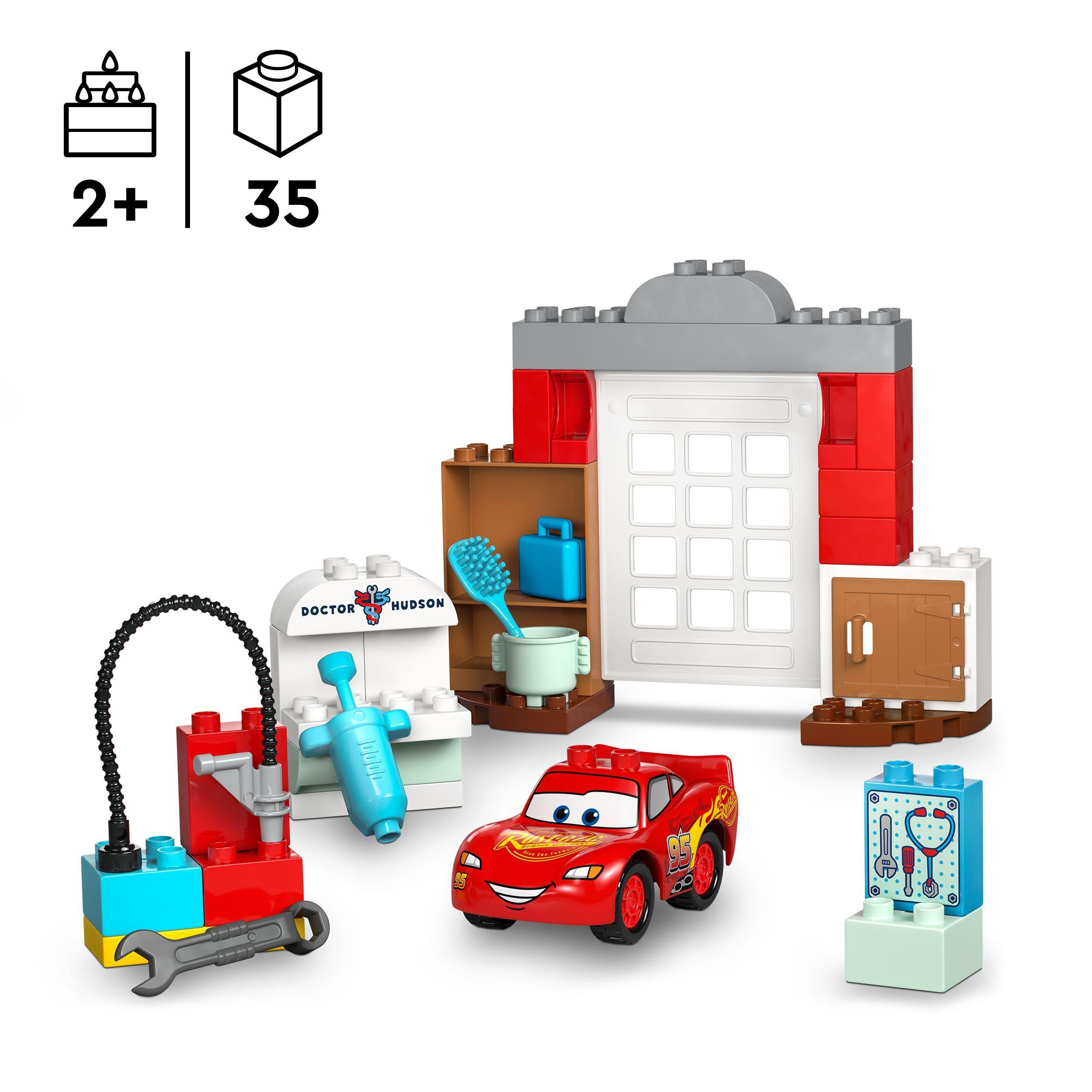 Voir la diapositive 3 : LEGO DUPLO │ Disney Et Pixar Cars 10456 La Visite De Mcqueen Au Garage De Doc - Jeu 2 Ans