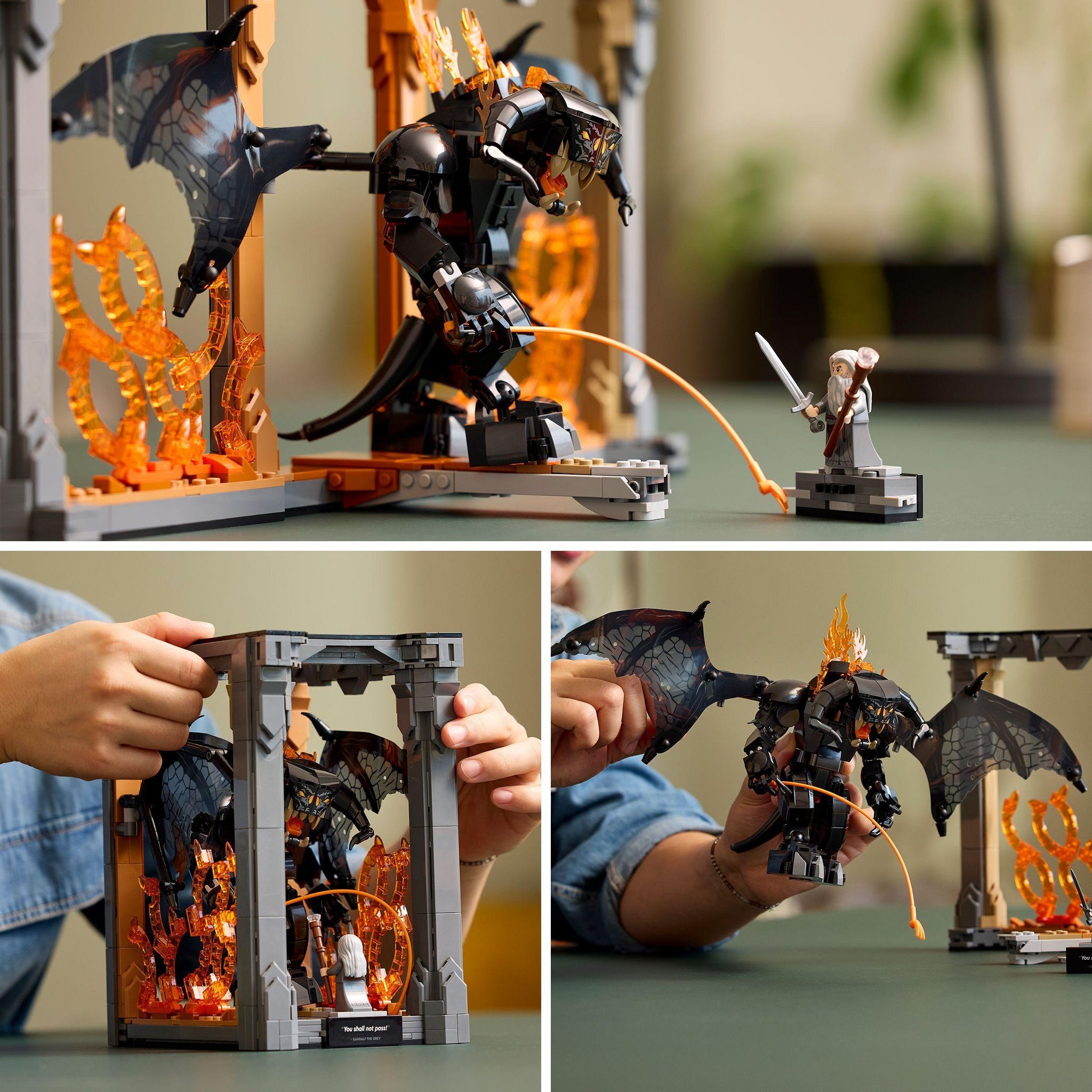 Voir la diapositive 5 : LEGO Icons 10367 - Le Seigneur des Anneaux : Book Nook du Balrog