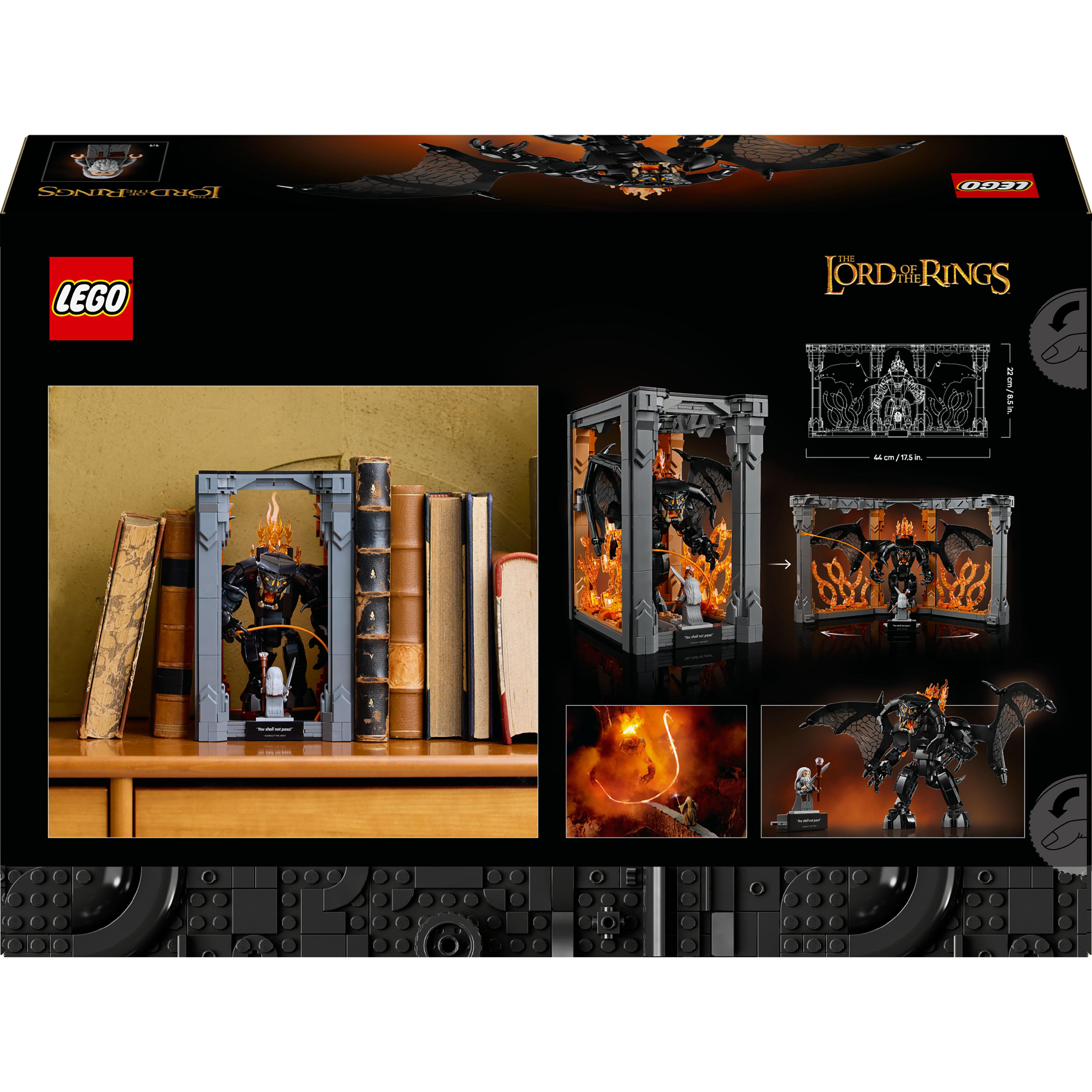 Voir la diapositive 8 : LEGO Icons 10367 Le Seigneur des Anneaux : Book Nook du Balrog - Set pour Adulte - Déco