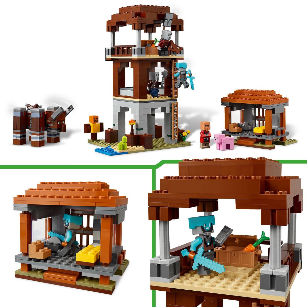 LEGO Minecraft 21278 - L avant poste de pillards et le ravageur