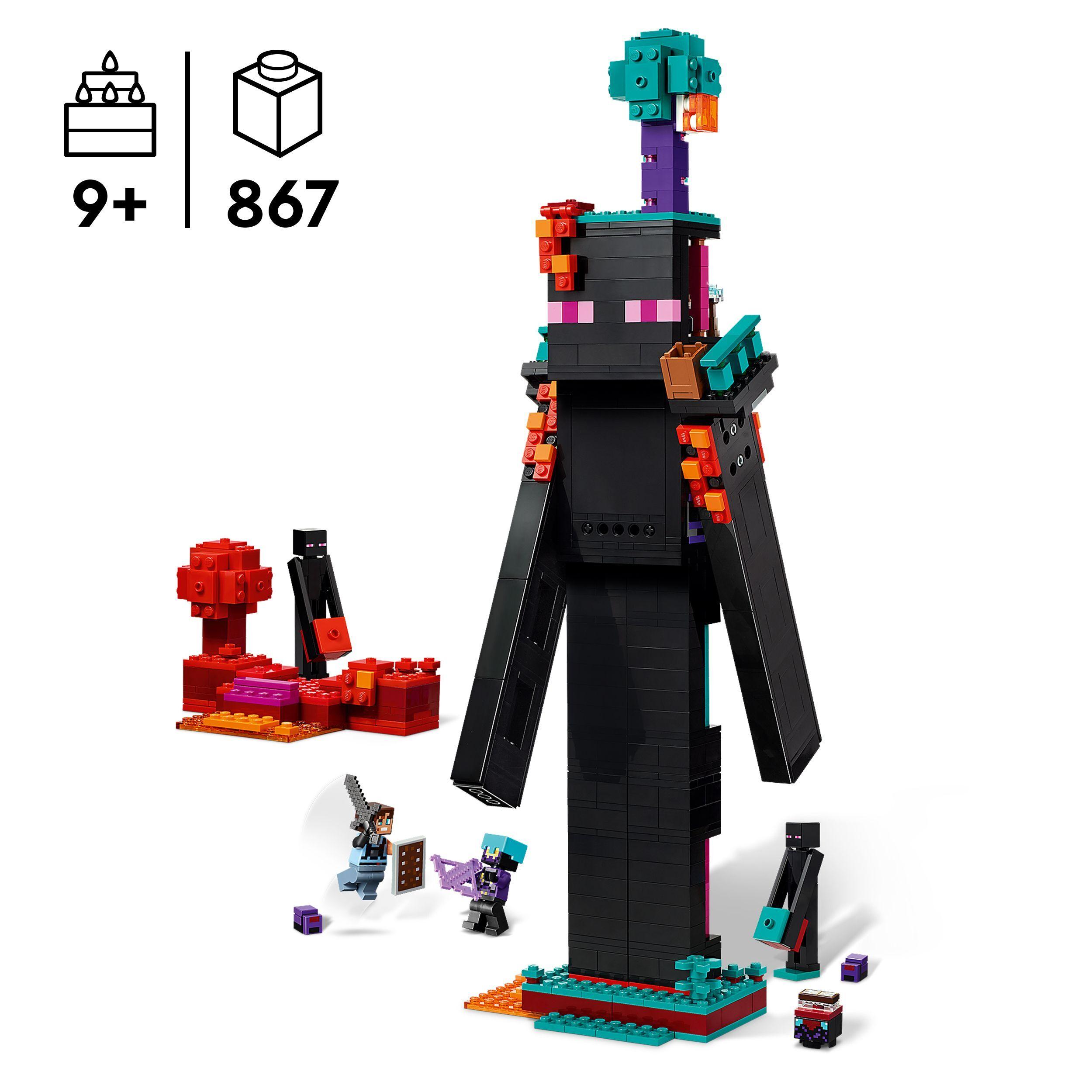 Voir la diapositive 3 : LEGO Minecraft 21279 La Tour De l’Enderman - Jeu De Construction Pour Garçon Dès 9 Ans