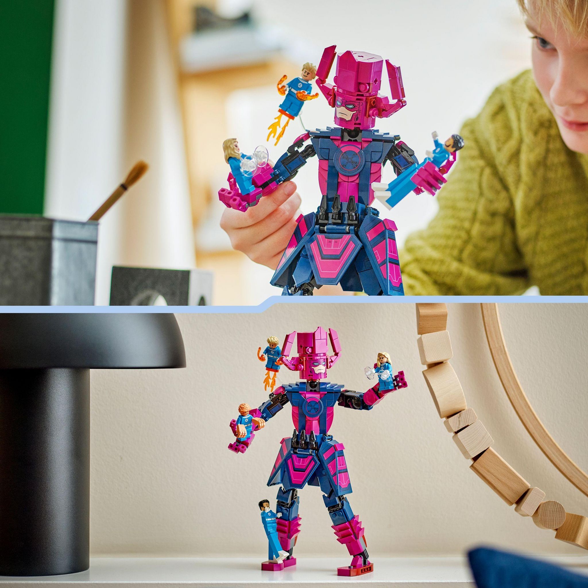 Voir la diapositive 6 : LEGO Marvel 76316 - Les Quatre Fantastiques contre la figurine de Galactus
