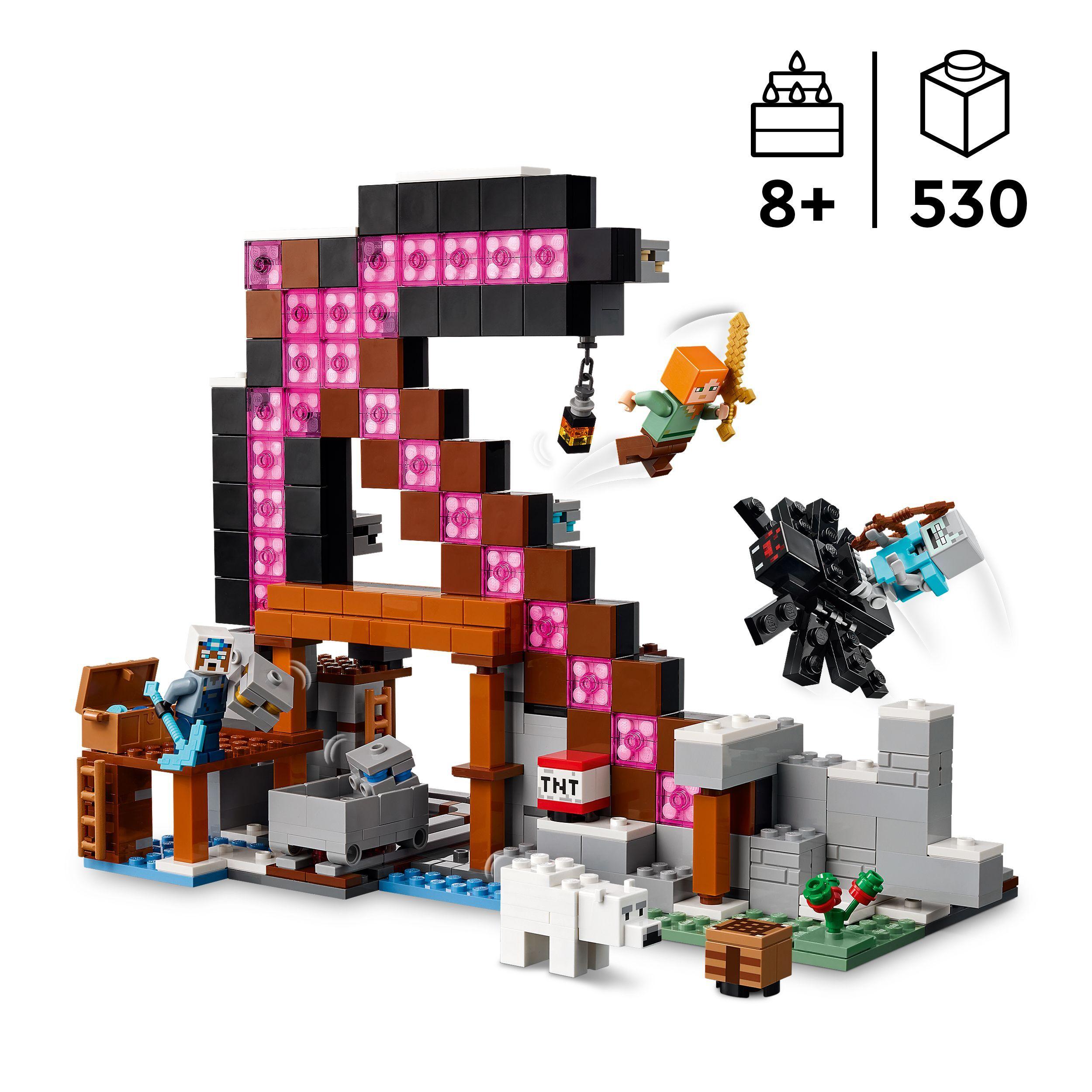 Voir la diapositive 3 : LEGO Minecraft 21277 La Mine En Forme De Pioche - Jeu De Construction Pour Garçon 8 Ans