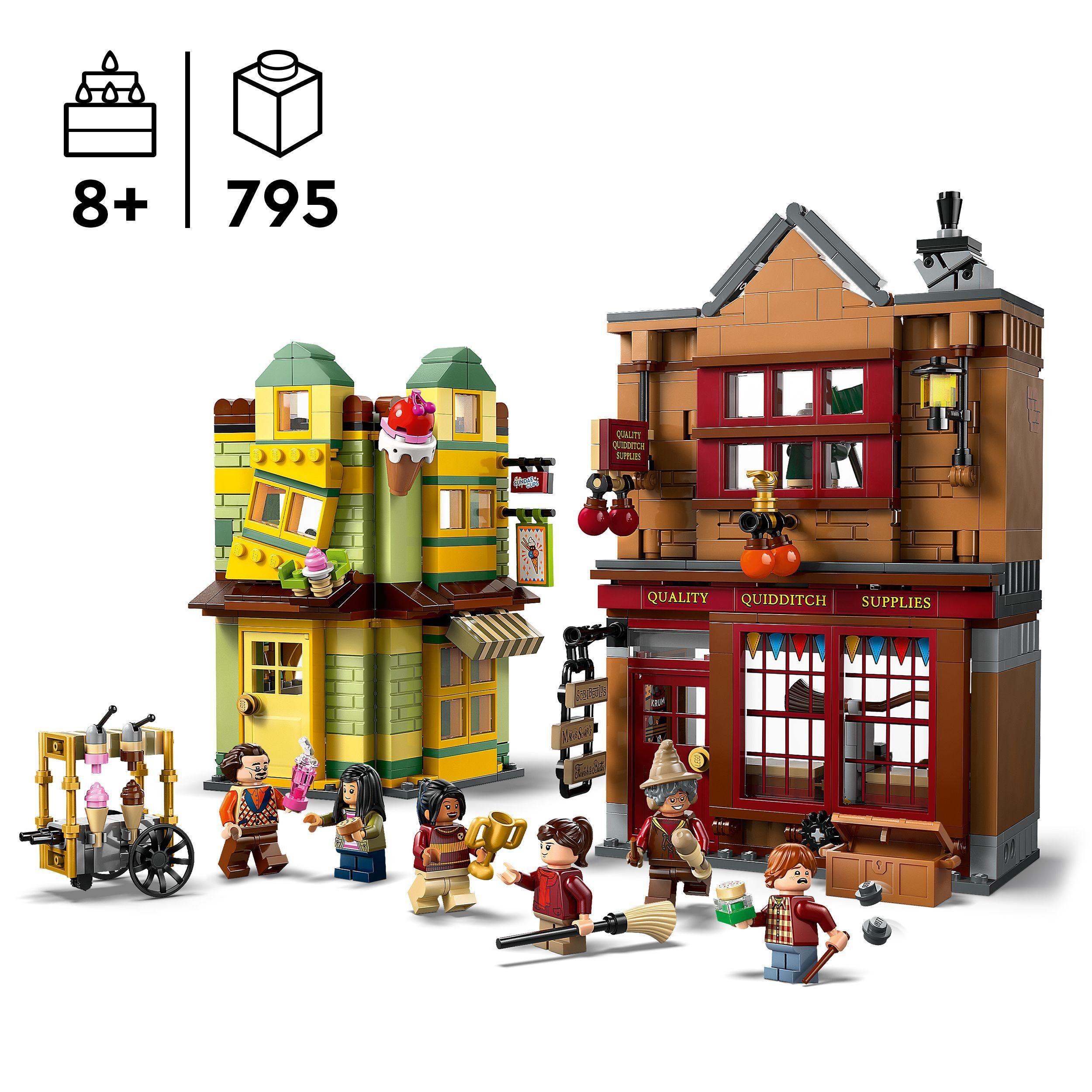 Voir la diapositive 3 : LEGO Harry Potter 76452 Magasin d'Accessoires de Quidditch et Marchand de Glaces Jeu 8 ans